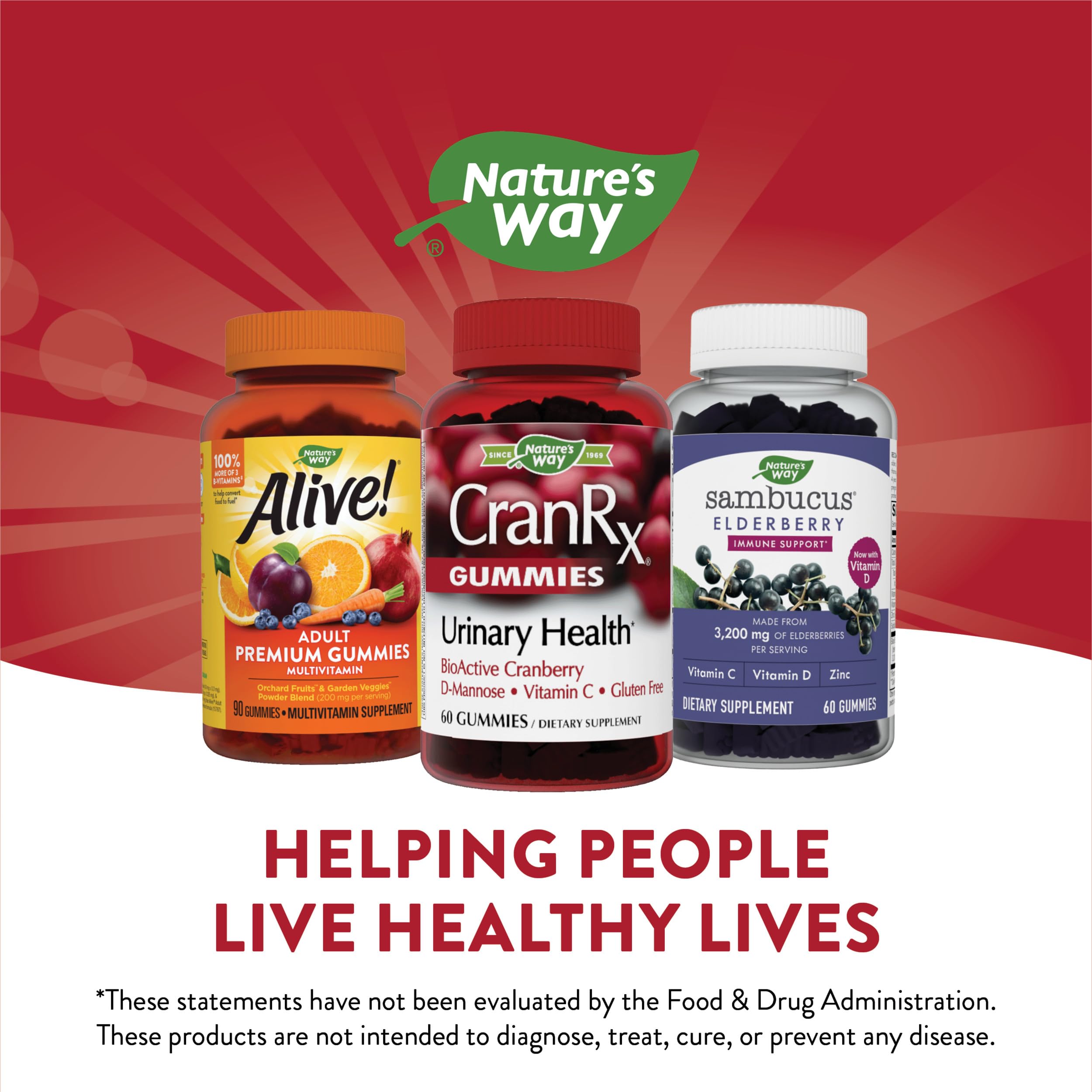 Nature's Way CranRx Cranberry Gummies, Urinary Tract Health Support* Supplement with D-Mannose + Vitamin C, 60 Gummies