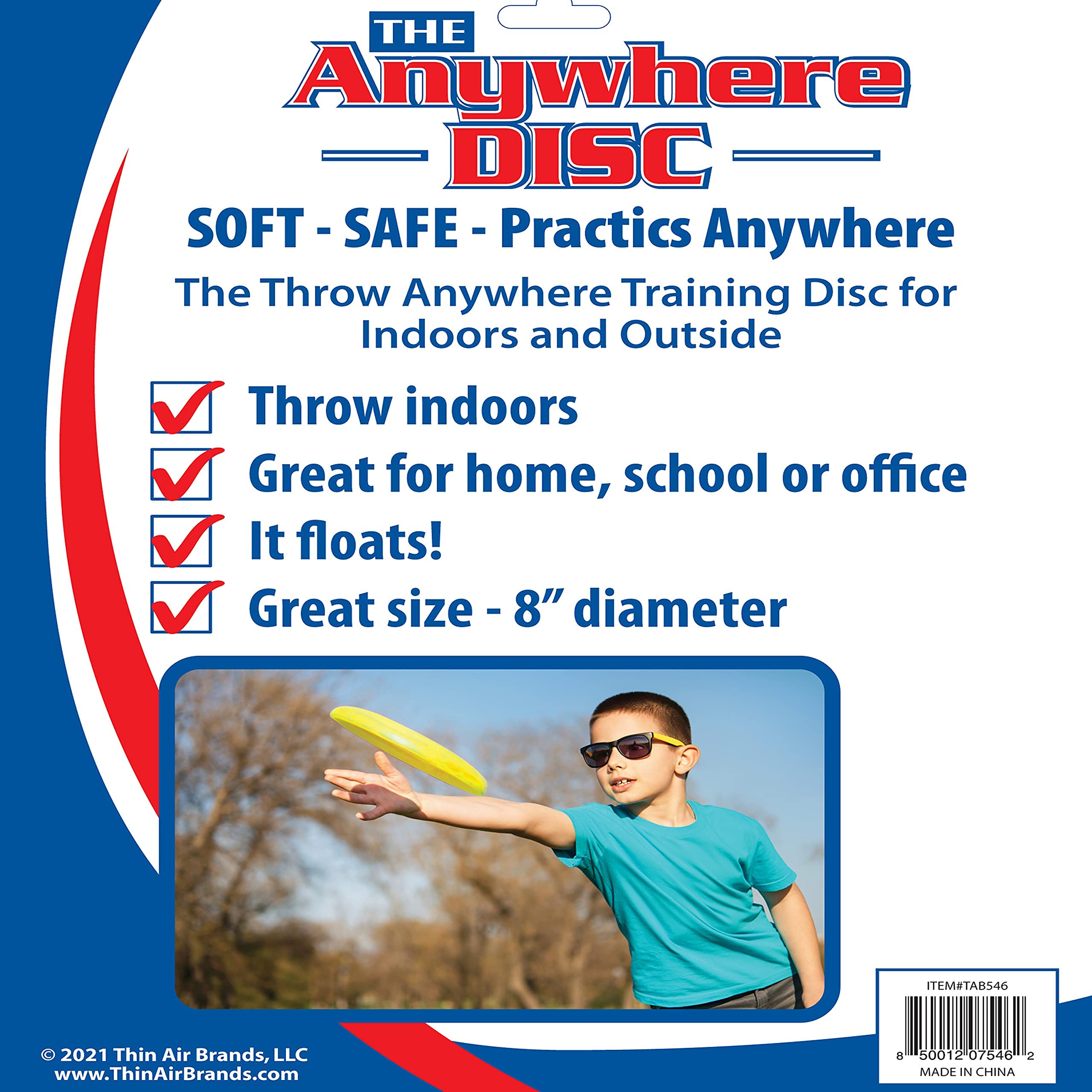 Anywhere Disc - Kids Foam Flying Disc - Super Soft for Indoor and Outdoor Use - Eight Inch Yellow