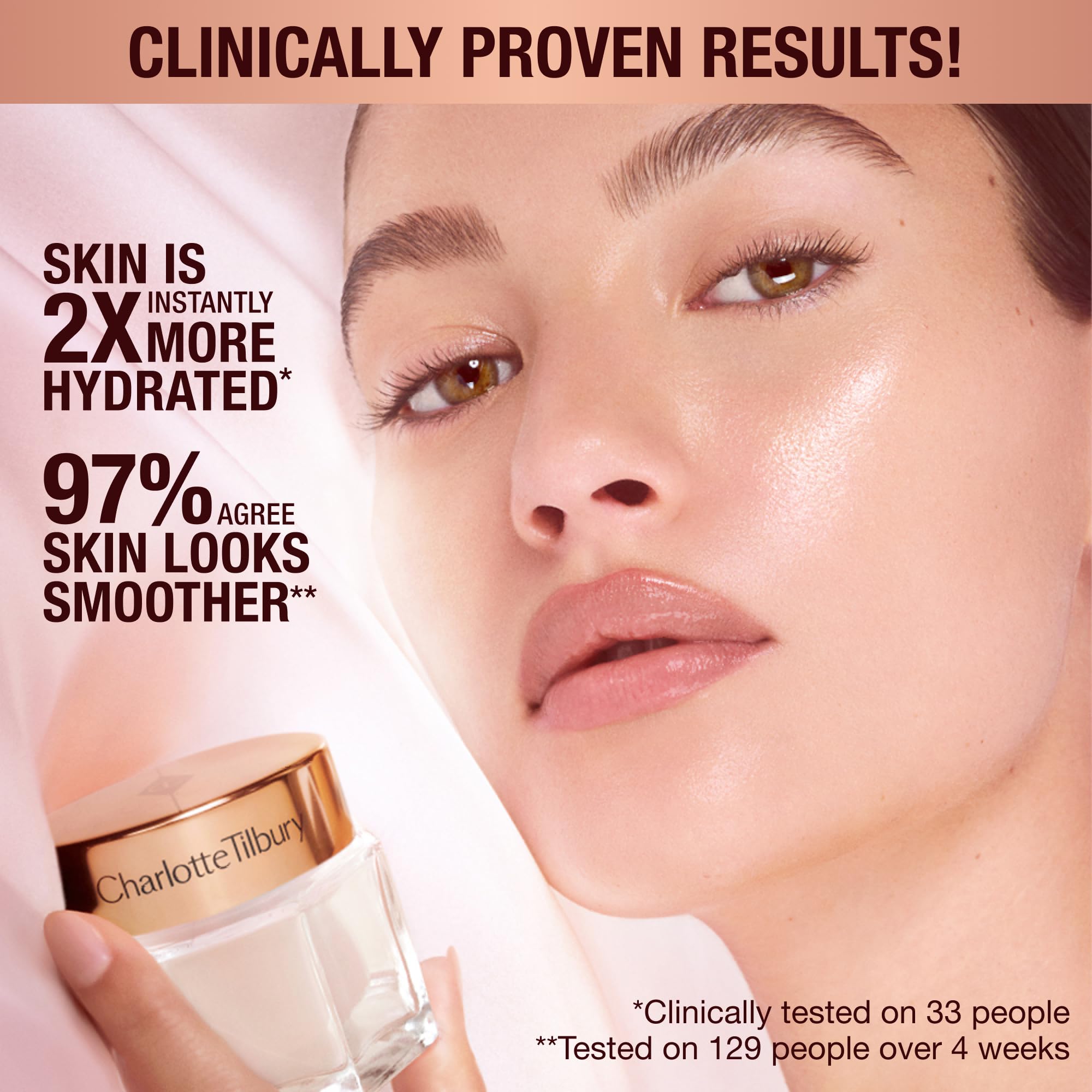 Charlotte Tilbury Magic Cream Face Moisturizer - Firming & Hydrating Face Cream with Cushion + Lift Mesh Technology, Vitamins C & E, Peptide Complex & Hyaluronic Acid (50ml)