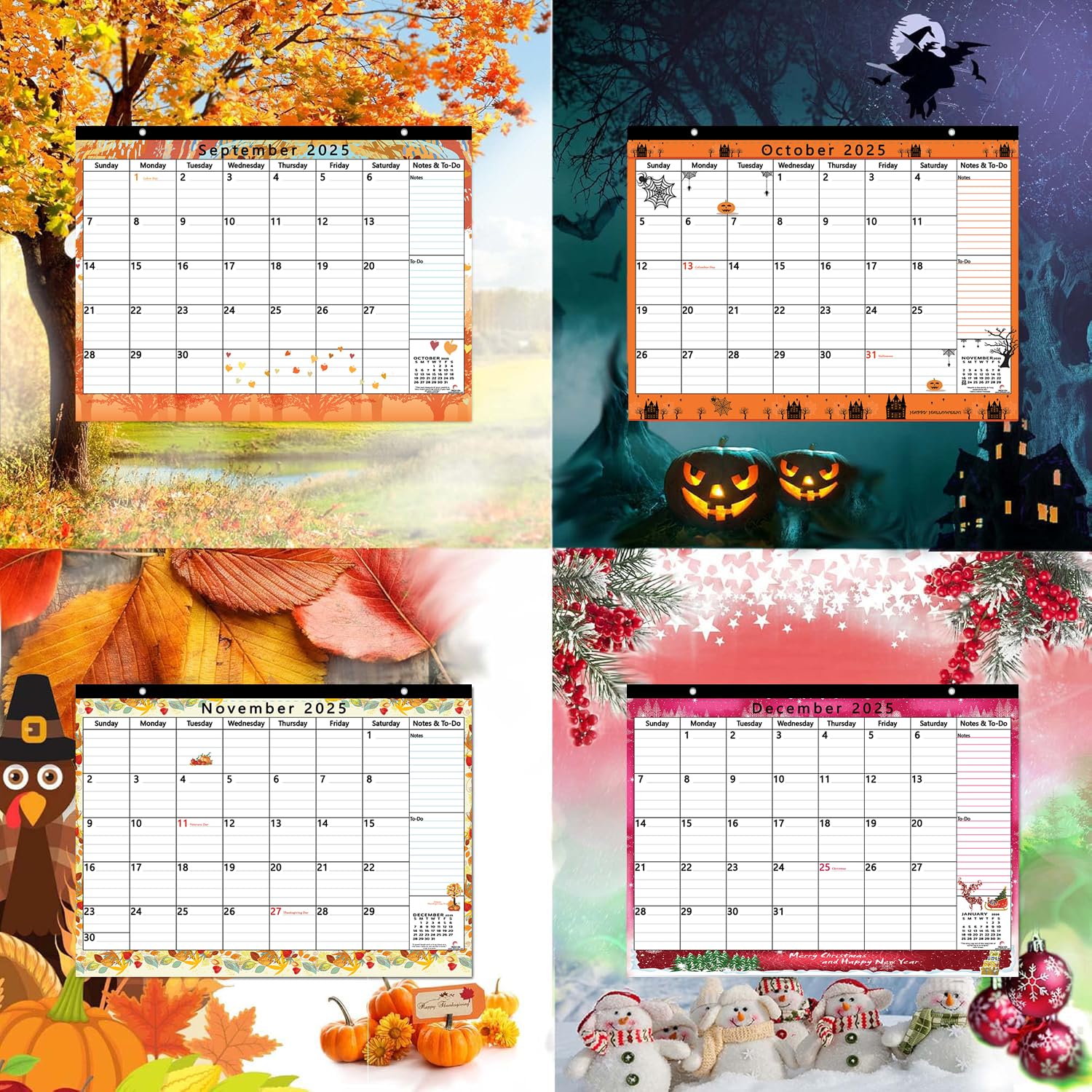 Magnetic Calendar 2025-2026 for Fridge, 17x12 Inches, Large, Schedule Planner Refrigerator, Monthly, July 2025- December 2026, 18 Months