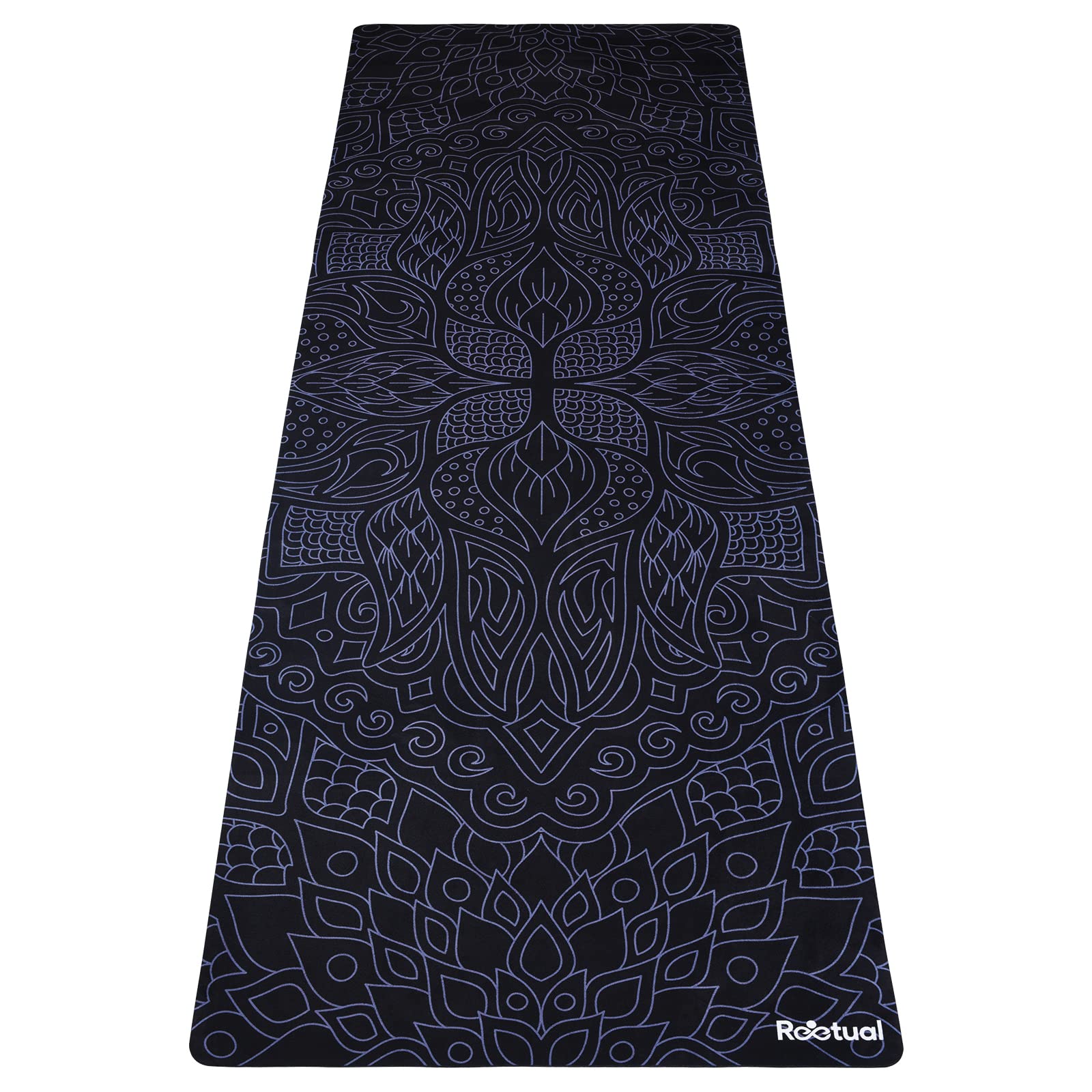 Reetual, The Yoga Mat That Adores Sweat | Premium Hot Yoga Mat Non Slip Towel Combo - with Carrying Strap | Eco Friendly | Designed for Bikram, Hot Yoga, Ashtanga, Vinyasa, Power (Gothika)