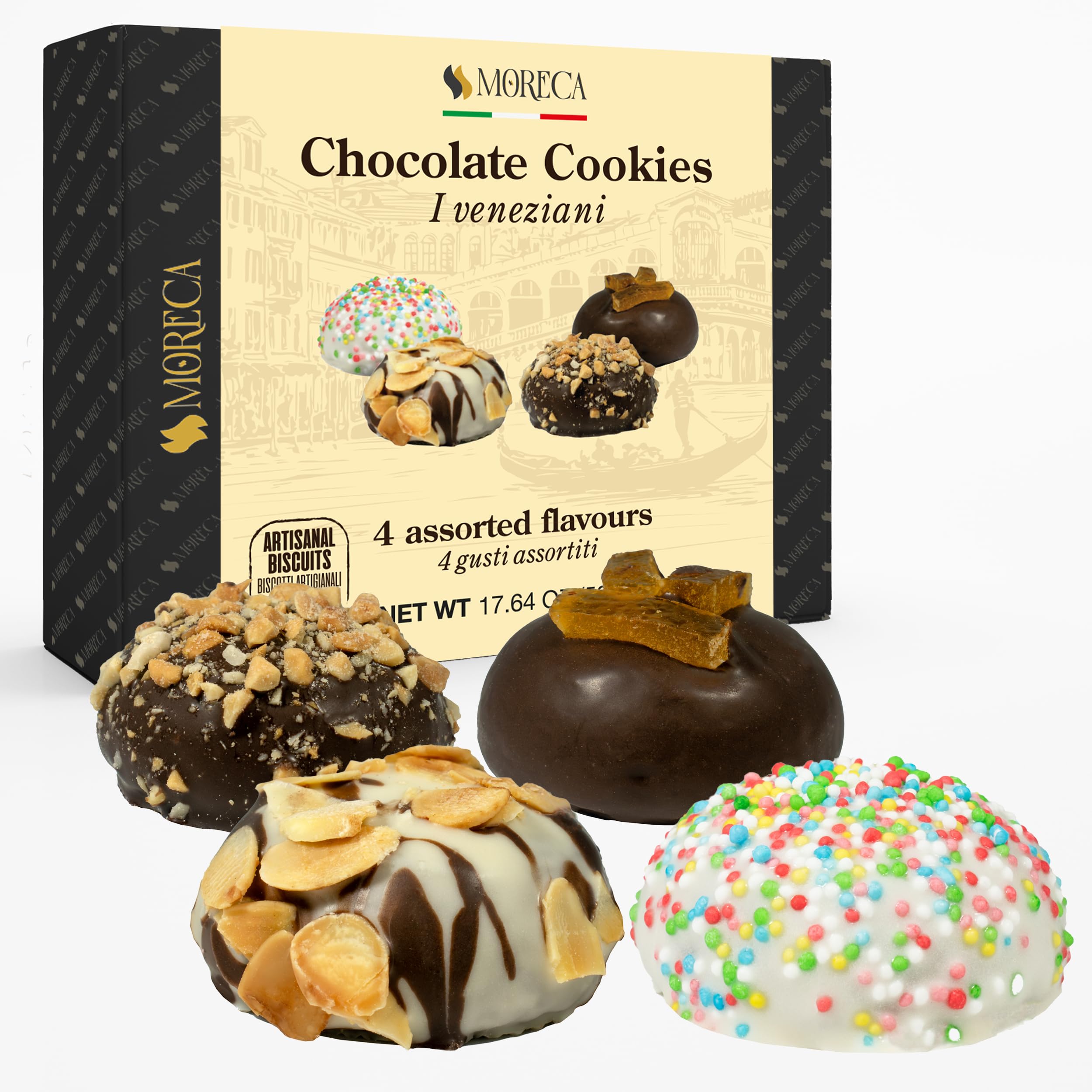 Biscotti Italian Cookies, 16 Gourmet Chocolate Cookies. Covered Cookies, Food Gift, Birthday Gifts for Women, Men, Mom & Dad. Prime Gourmet for all couples and Families. ORIGINAL Biscotti, Italian cookies, Chocolate Covered. MADE IN ITALY