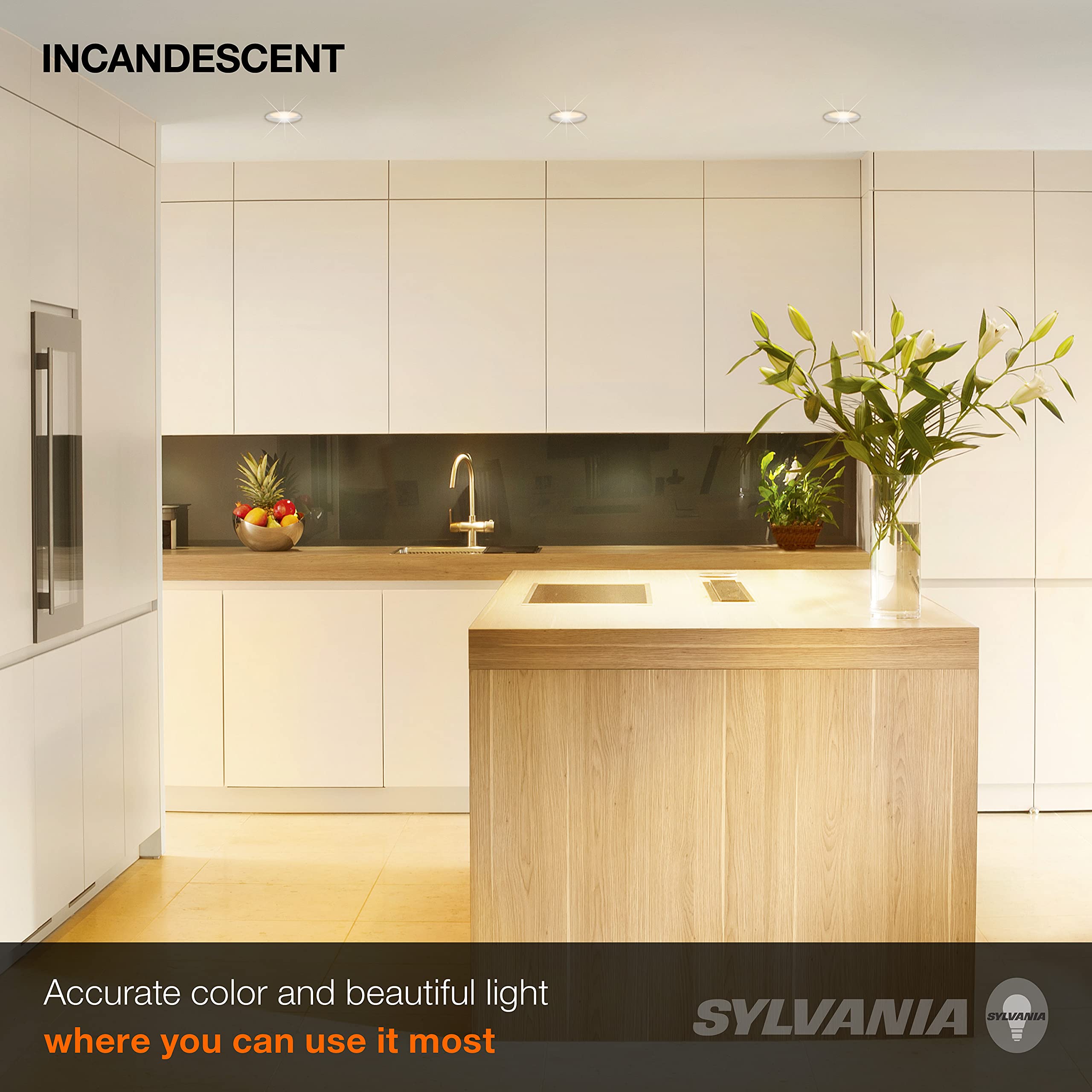 LEDVANCE SYLVANIA Incandescent Flood Light Bulbs, R20 45W, 295 Lumens, 2,000 Hours, Value Pack - 6 Pack (40808) Warm White