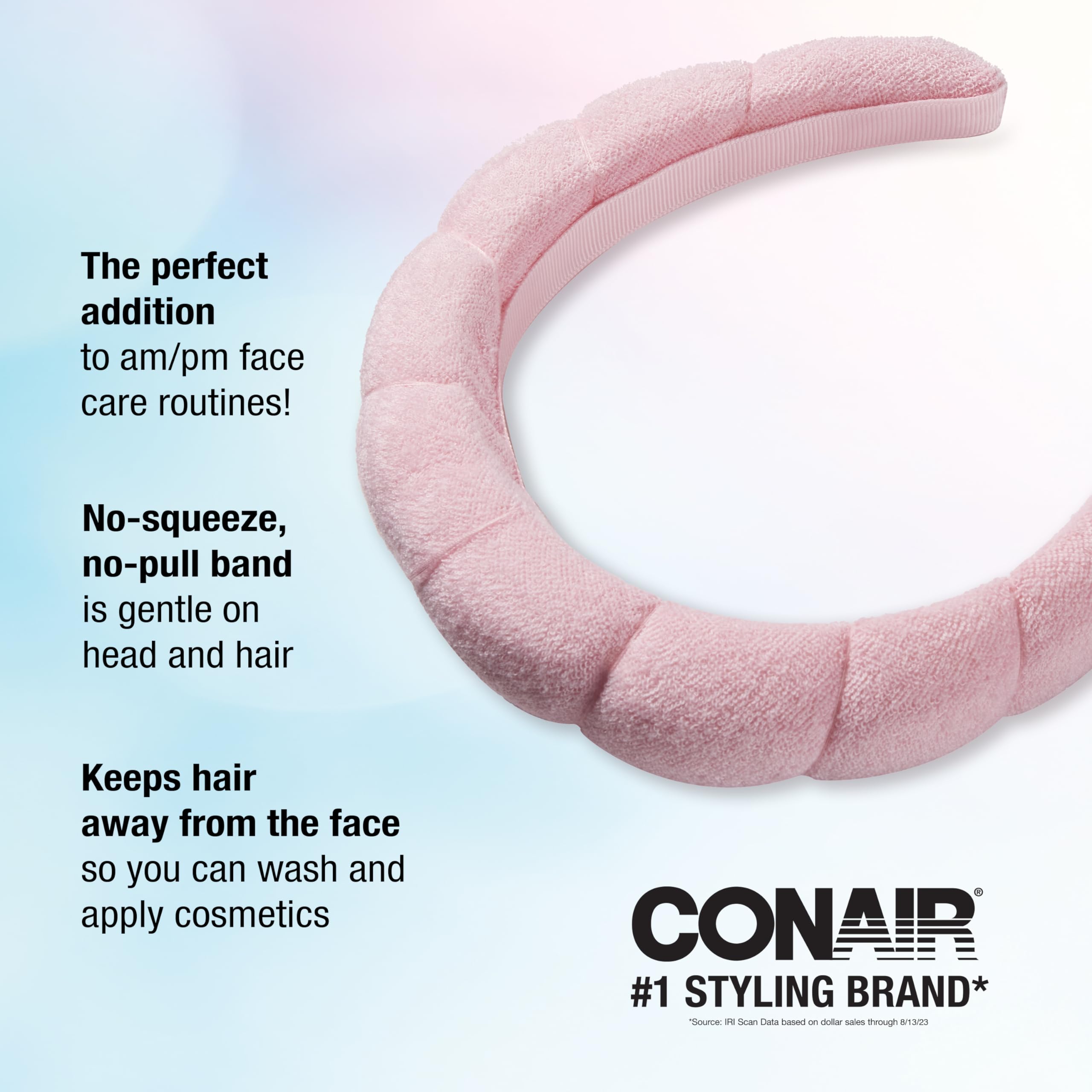 Conair Spa Makeup and Face Washing Headband - Bubble Design - Pink