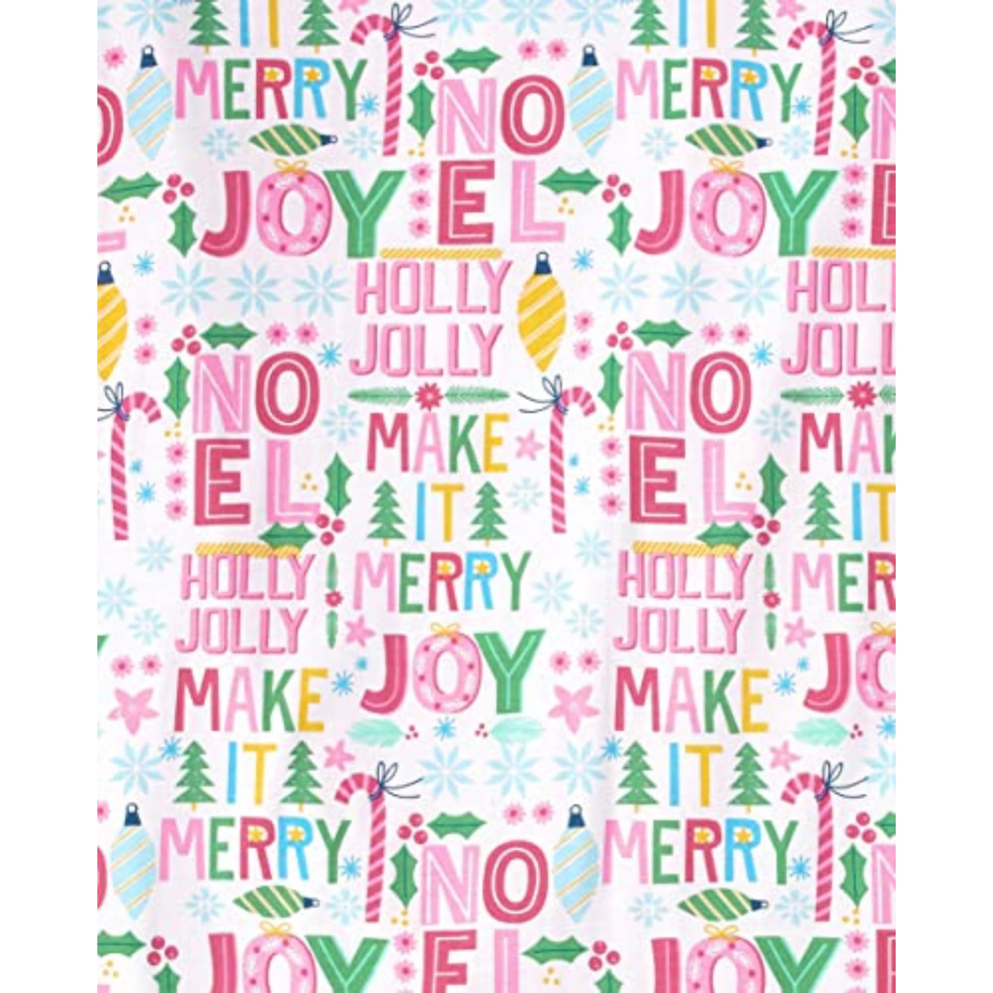 The Children's Place Baby Adult Family Matching, Christmas and Holiday Pajama Sets, Cotton, Merry Joy Pink, Medium