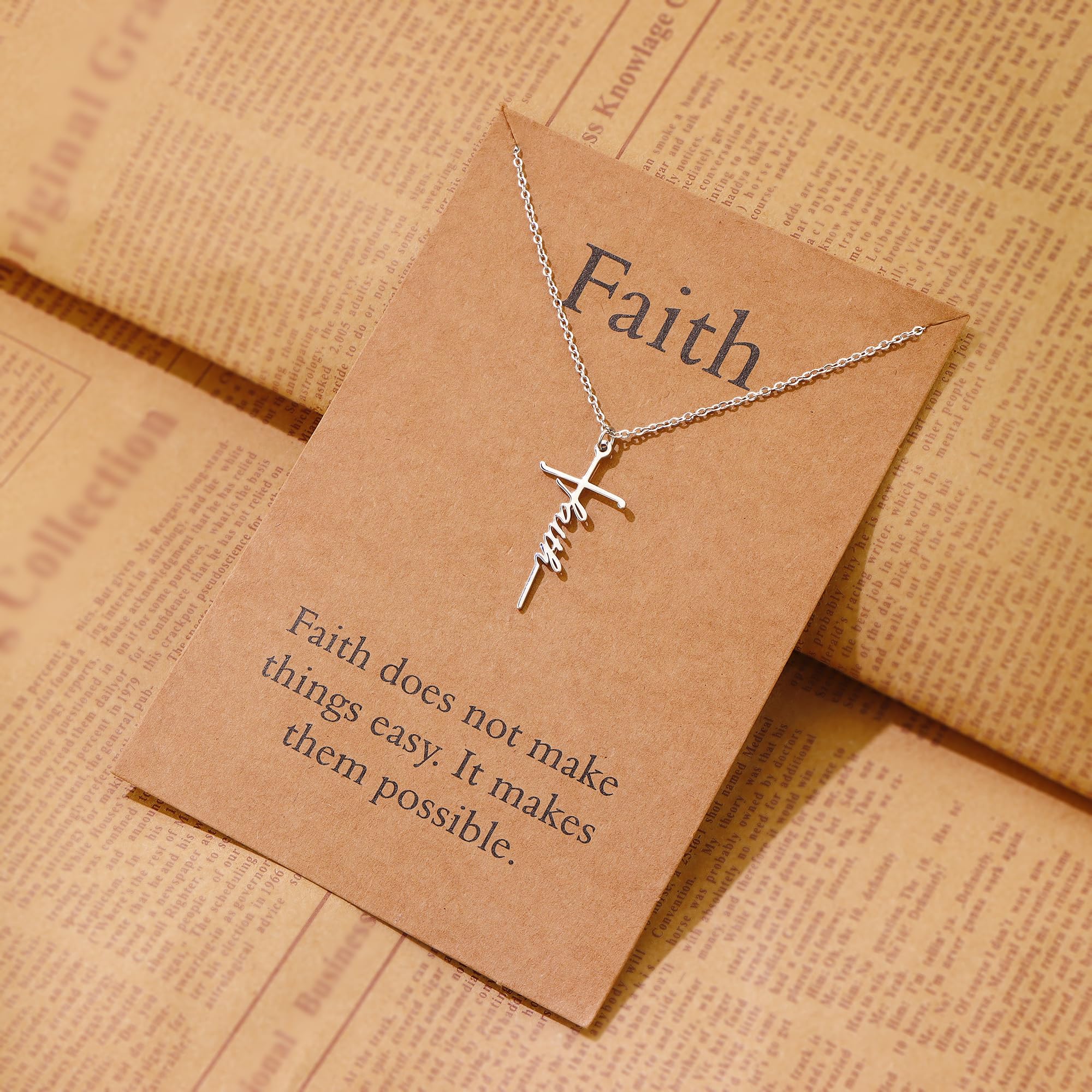 Lcherry Gifts for Women Faith Cross Necklace for Women Jewelry Necklace Gifts