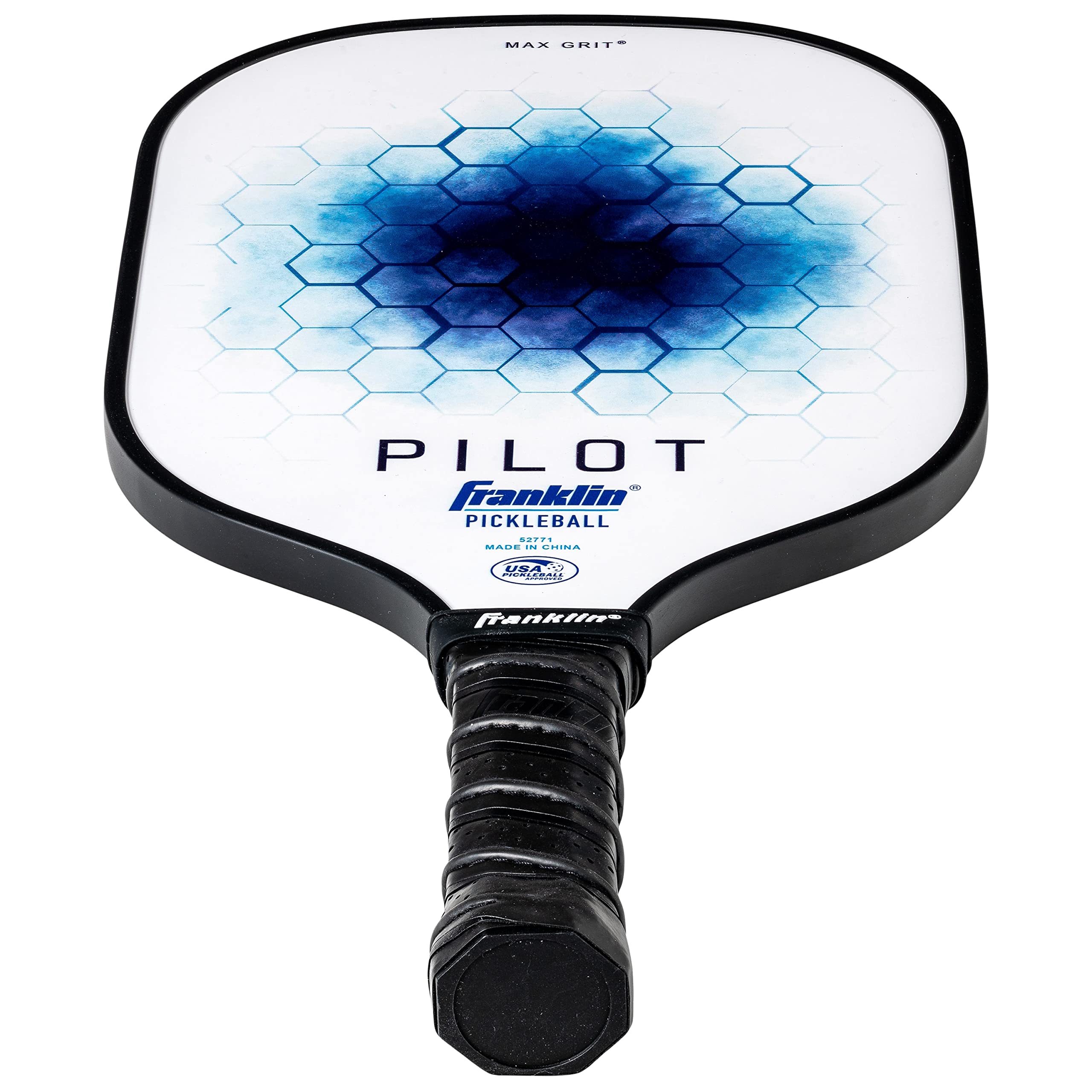 Franklin Sports Pickleball Paddle - Pilot Polypropylene Core Pickleball Racket - Official USA Pickleball (USAP) Approved - Lightweight Paddle w/Max Grit Fiberglass Surface - 10mm Spin Pro Core