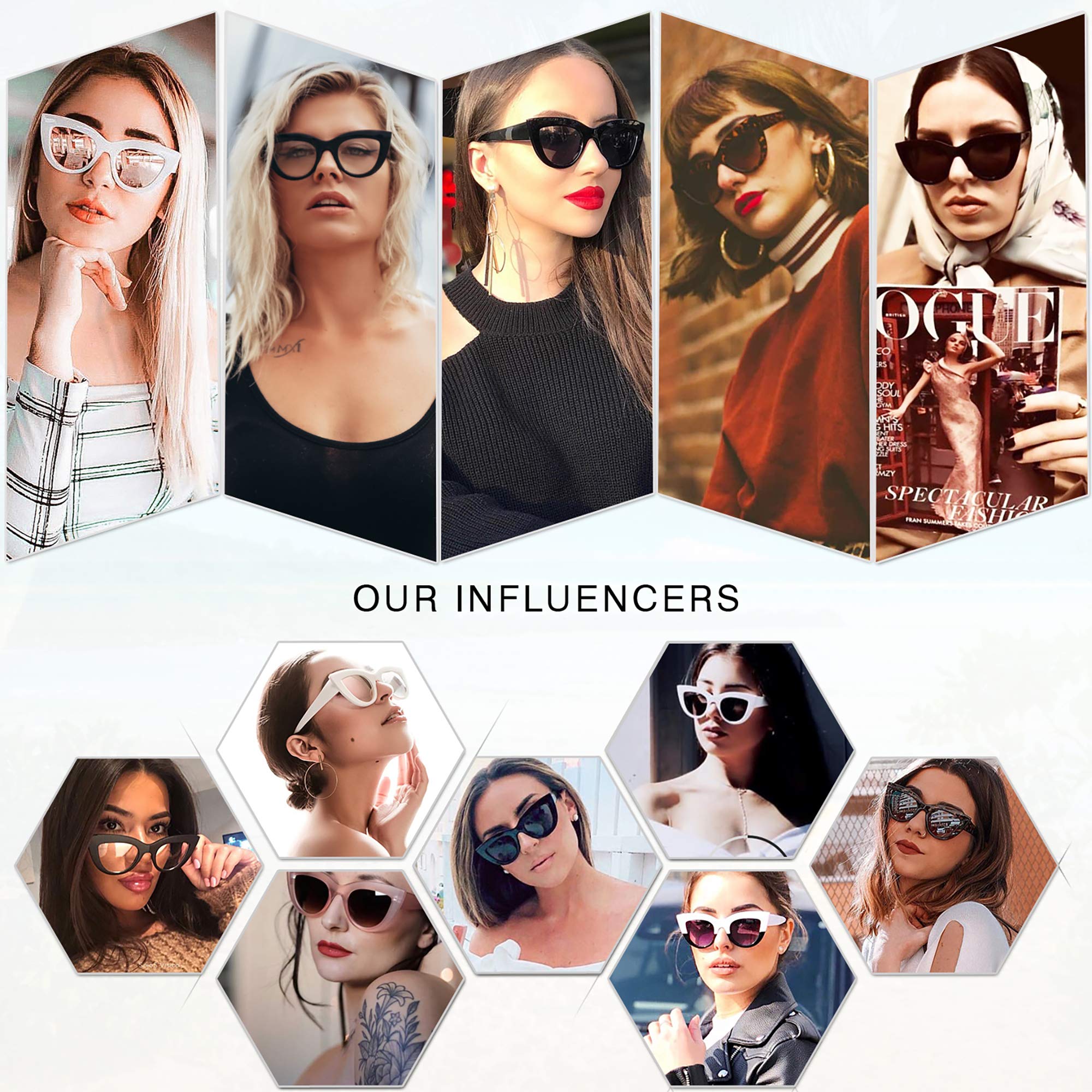 SOJOS Retro Small Vintage Cat Eye Sunglasses for Women Cute Fashion UV400 Sunnies SJ2939, Dark Brown/Brown