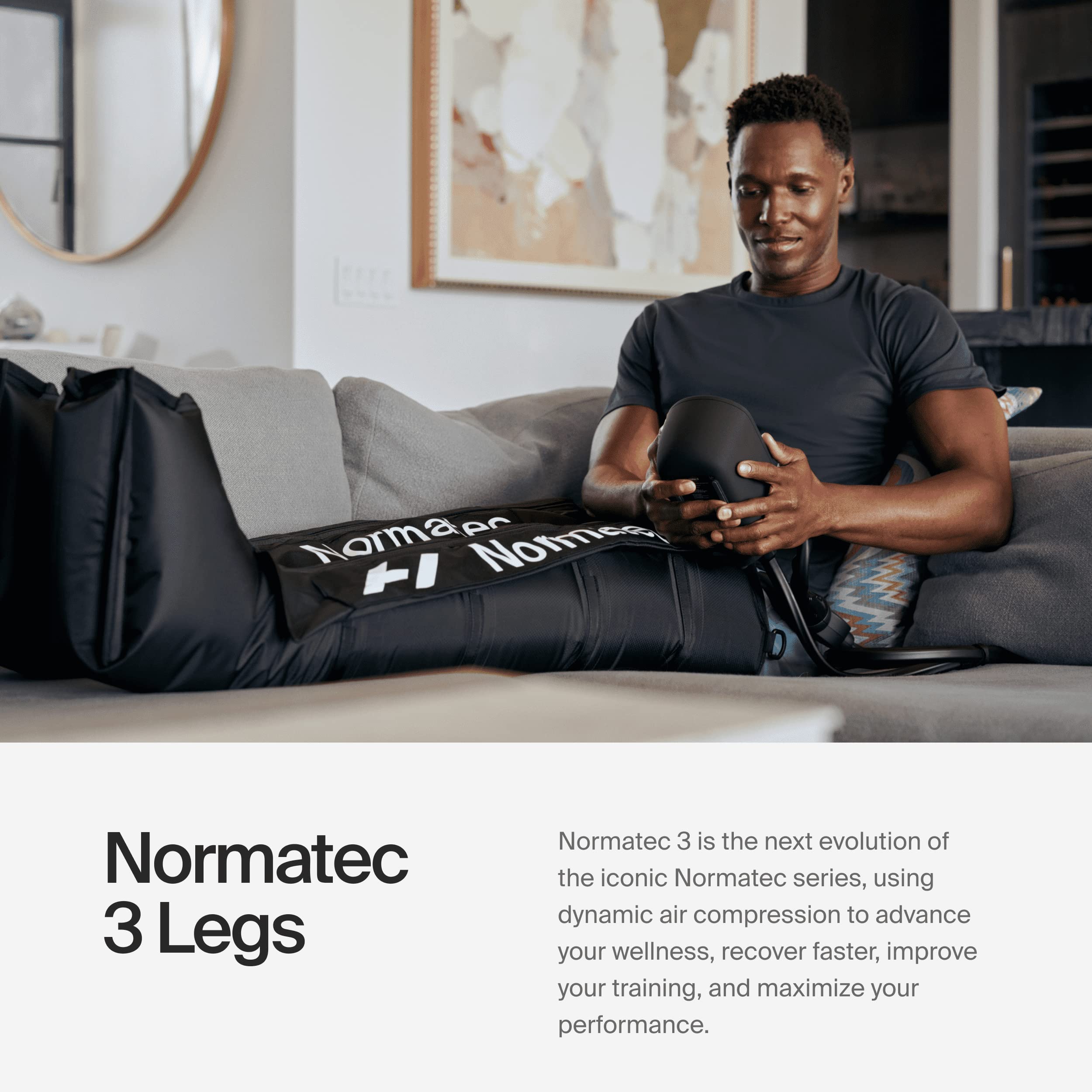 Hyperice Normatec 3 - Recovery System with Patented Dynamic Compression Massage Technology (Normatec 3 Standard Size Legs) FSA-HSA Approved