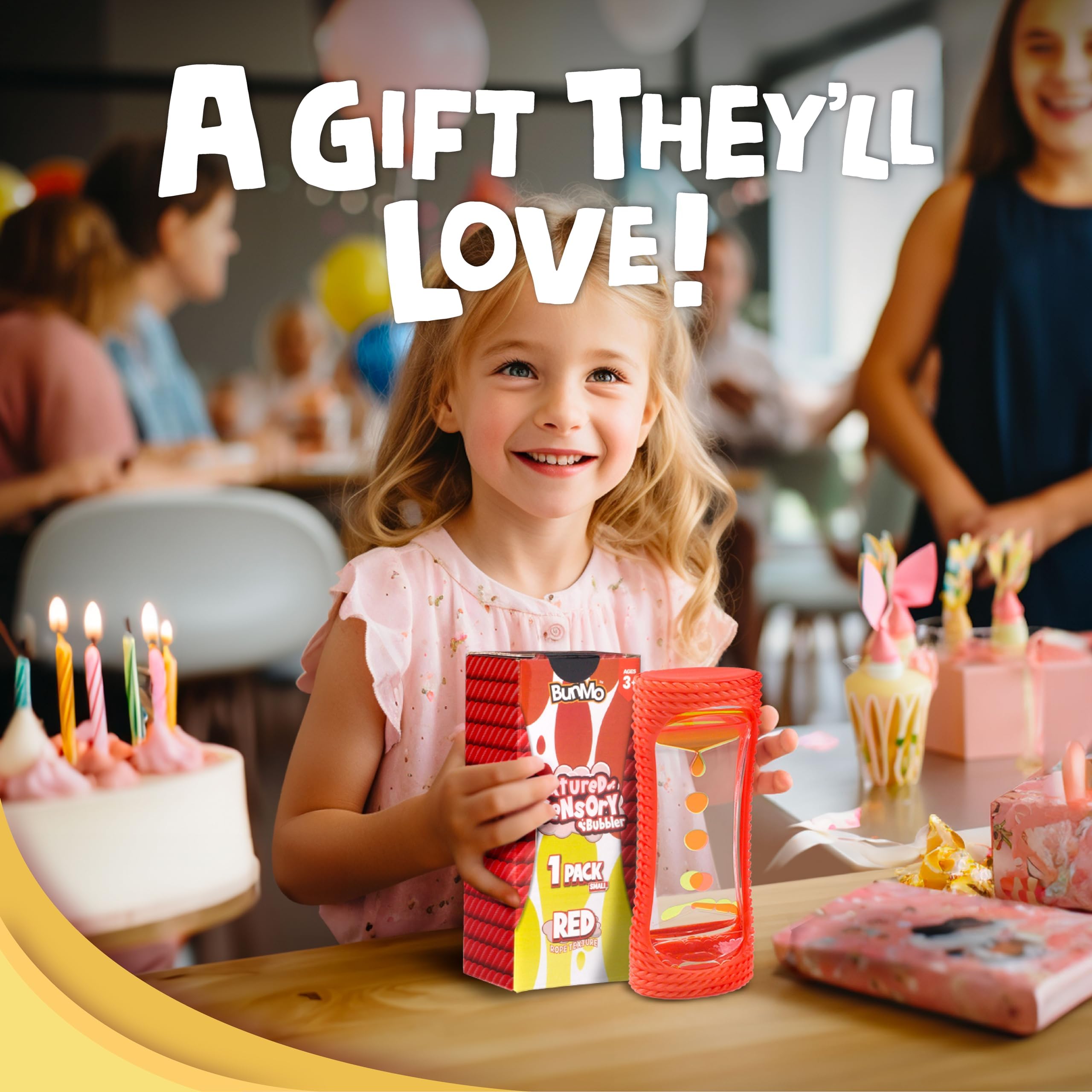 BUNMO Liquid Motion Bundles with Sensory Texture - Liquid Timer - Bubble Timer - Liquid Motion Sensory Toys for Sensory Exploration - Kid Sensory Bottles Tubes - Small