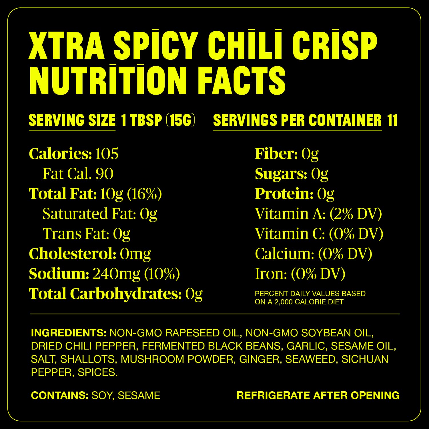 FLYBYJING Xtra Spicy Chili Crisp, Hot Savory Tingly Crunchy Chili Oil Sauce w Sichuan Pepper, Good on Everything Hot Sauce, All-Natural and Vegan, Made with Extra Hot Chilis, 6oz (Pack of 1)