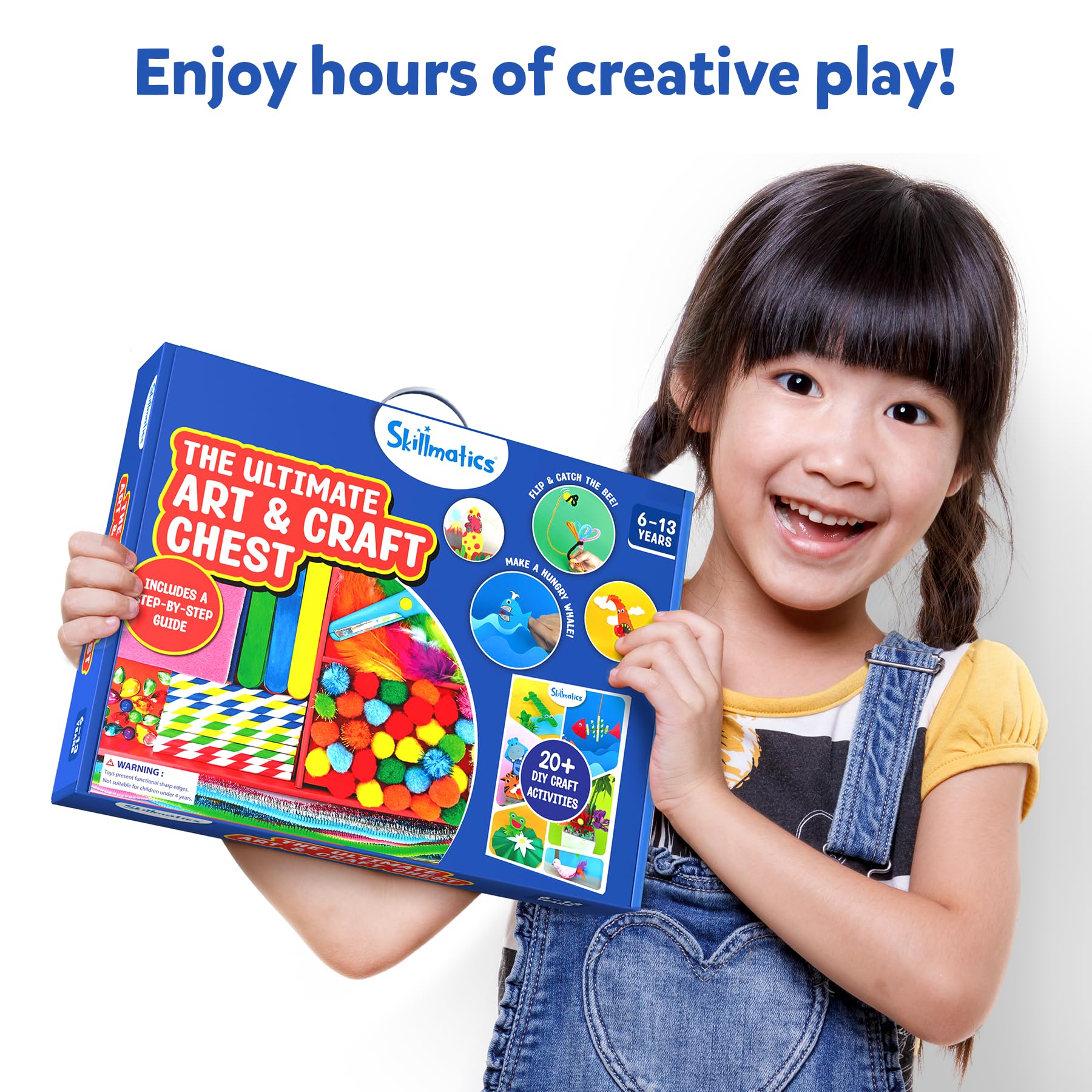 Skillmatics Ultimate Art & Craft Kit for Kids - 2000+ Pieces, DIY Craft Supplies with Step-by-Step Guide, Creative Activity Set & Gifts for Girls & Boys Ages 6, 7, 8, 9, 10, 11, 12, 13