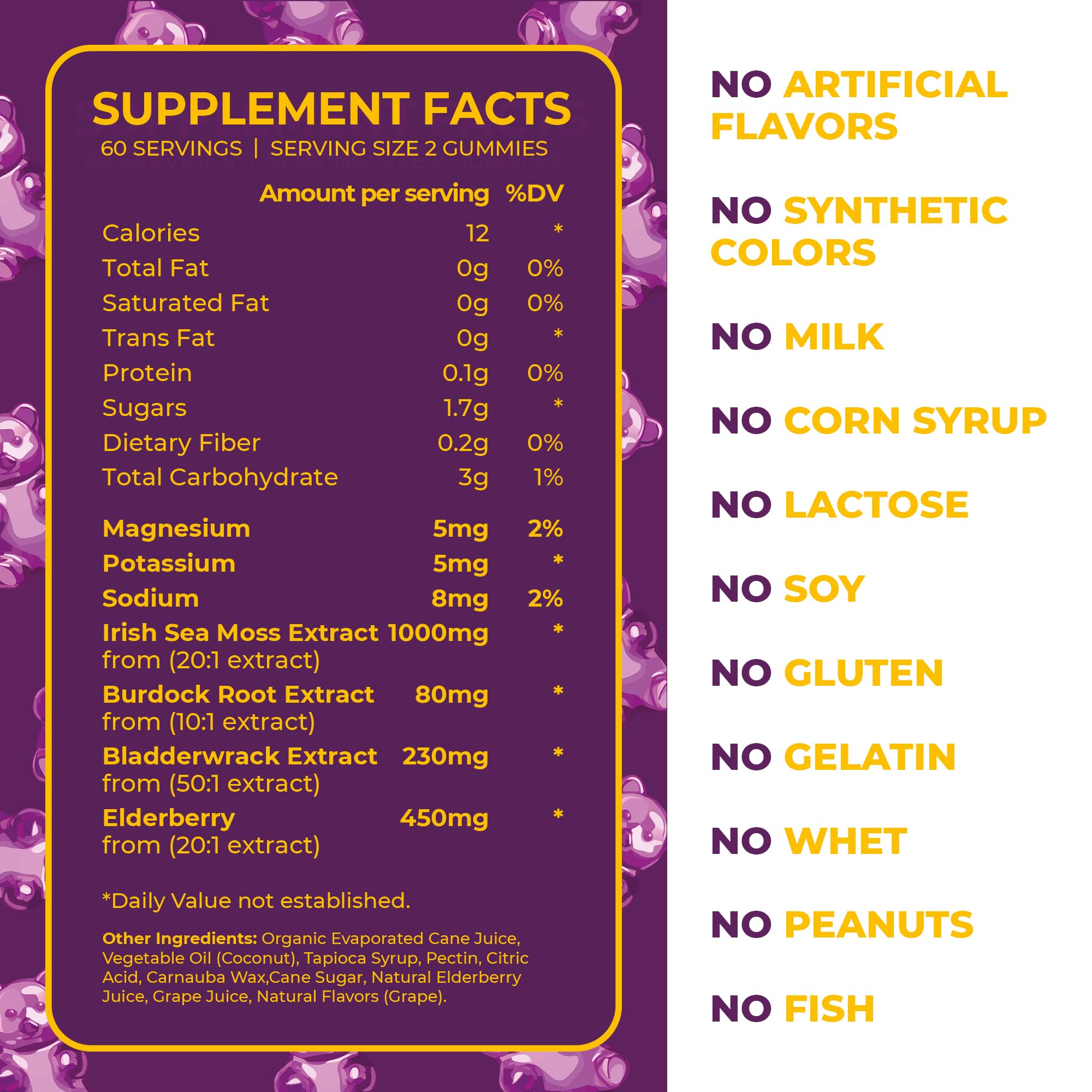 Elderberry Gummies with Sea Moss (Pouch) & Sea Moss Gel