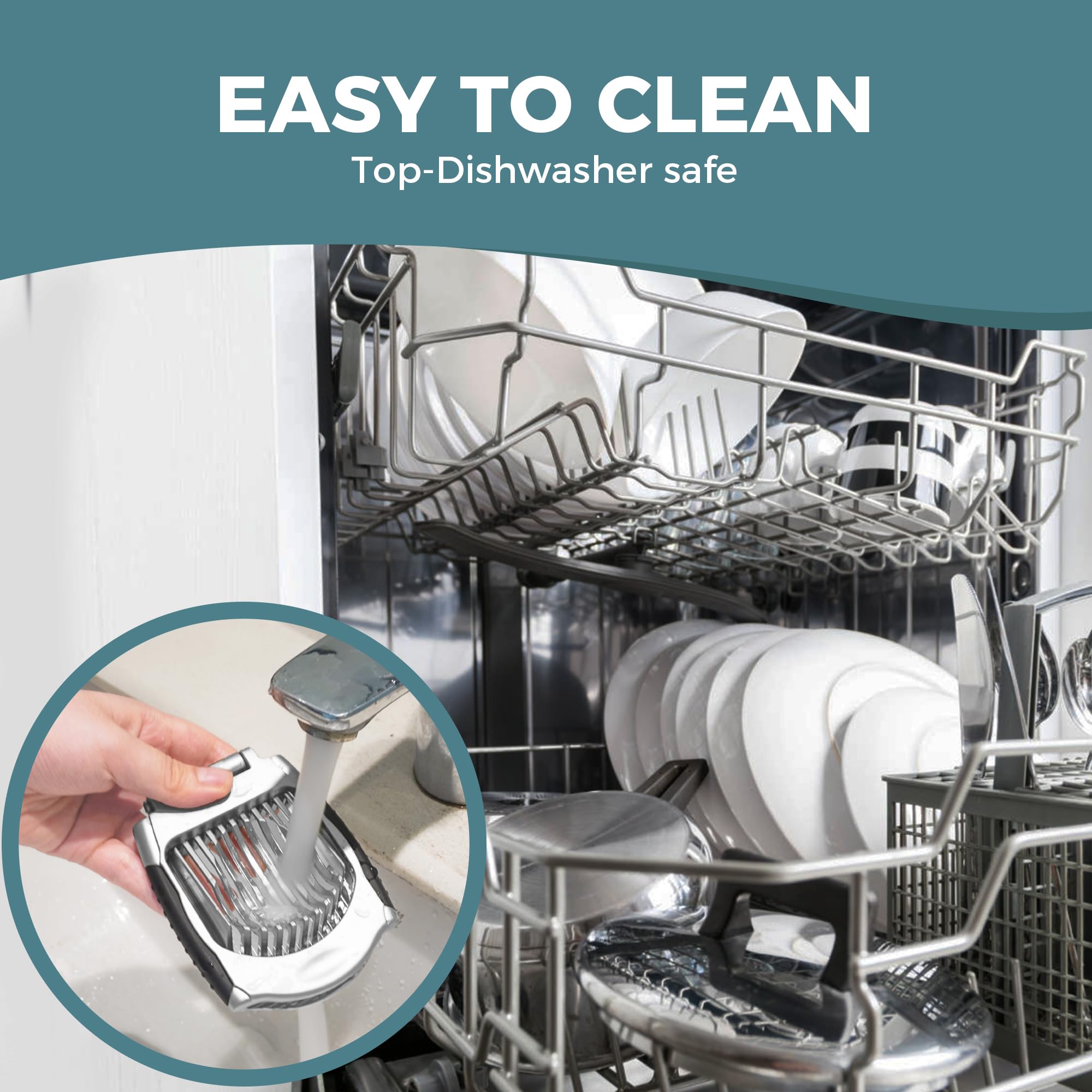 KITEXPERT Egg Slicer for Hard Boiled Eggs, Heavy Duty Egg Cutter with Stainless Steel Wire, Multipurpose Egg Dicer Chopper for Hard Boiled Eggs, Strawberry, Mushroom, and Soft Fruit- Zinc Alloy