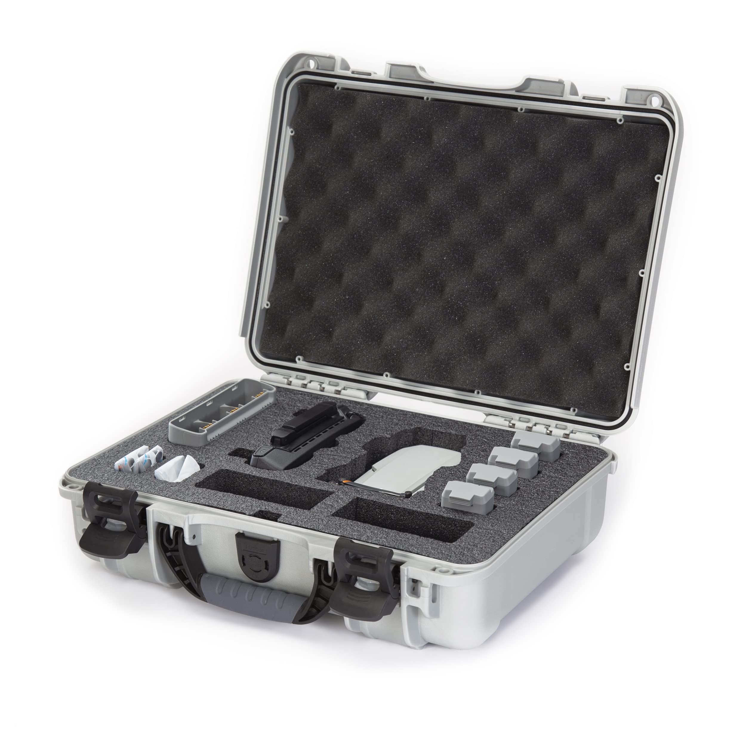 Nanuk 910 Waterproof Hard Case with Foam Insert for DJI Mini SE Fly More Kit - Silver (910-MAVMSE5)