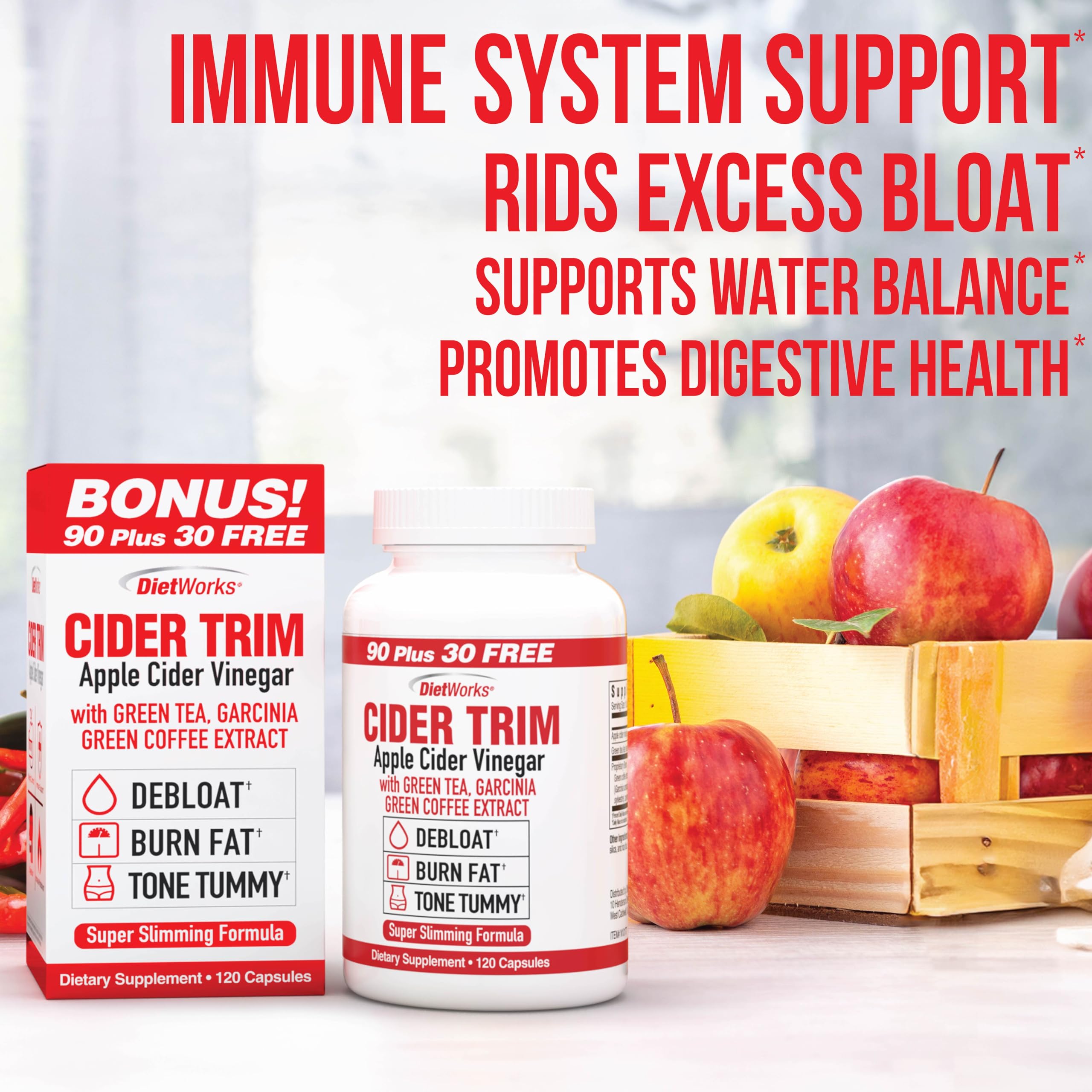 Windmill Dietworks Apple Cider Vinegar Capsules Ea, Ginger, Cayenne & Maple, 90 Count
