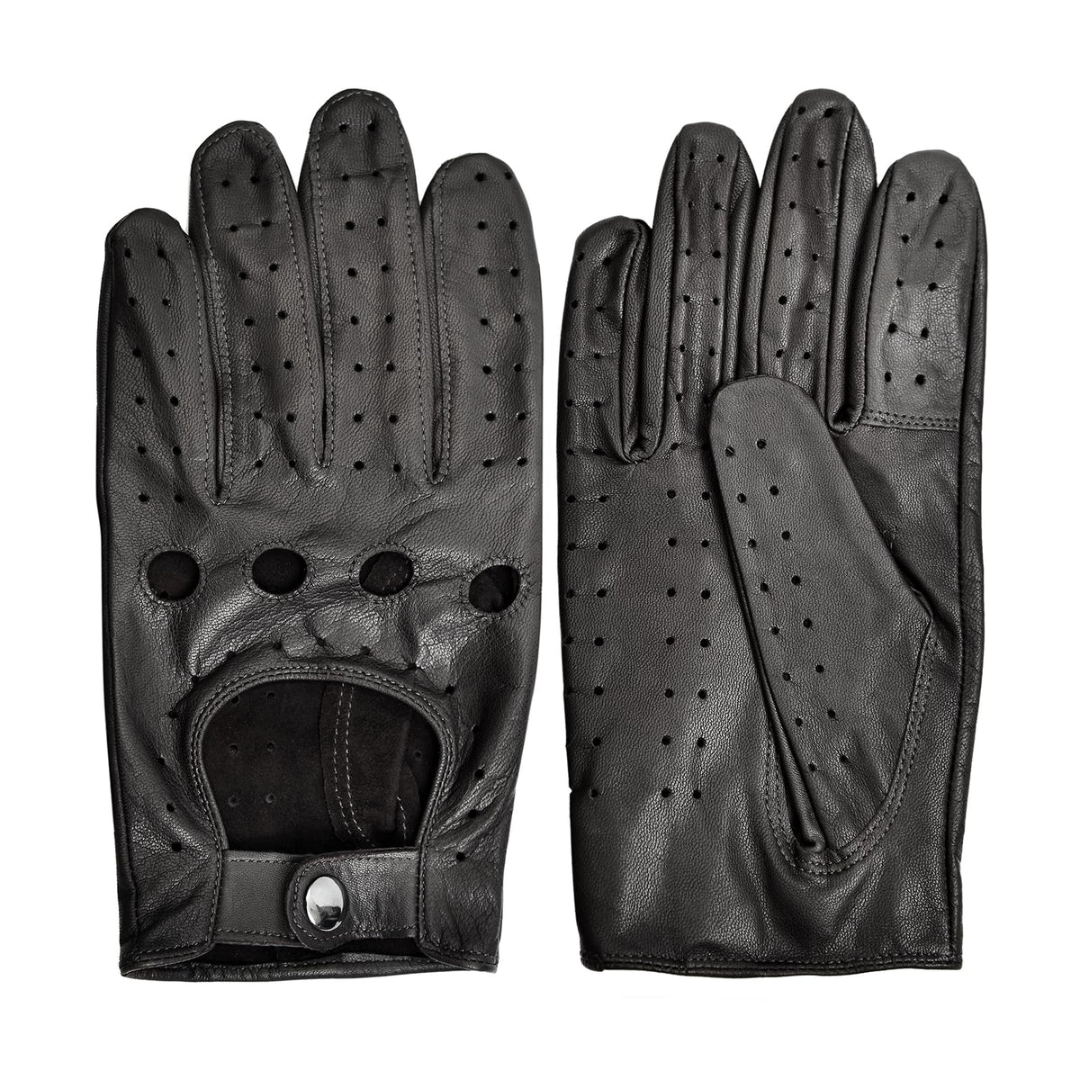 SURAWIL Men's Leather Driving Gloves Touchscreen, Unlined Thin Leather Driving Gloves, Black,XS SUM06US-T