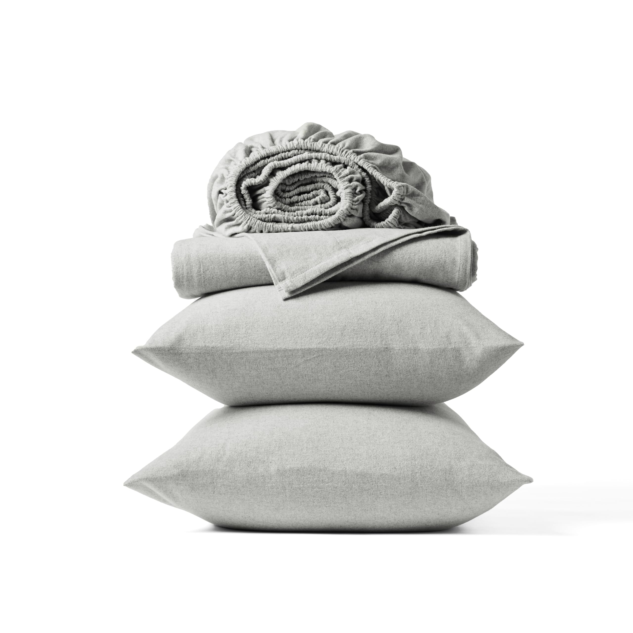 Coyuchi Organic Crinkled Percale Sheet Set, Pewter (King)