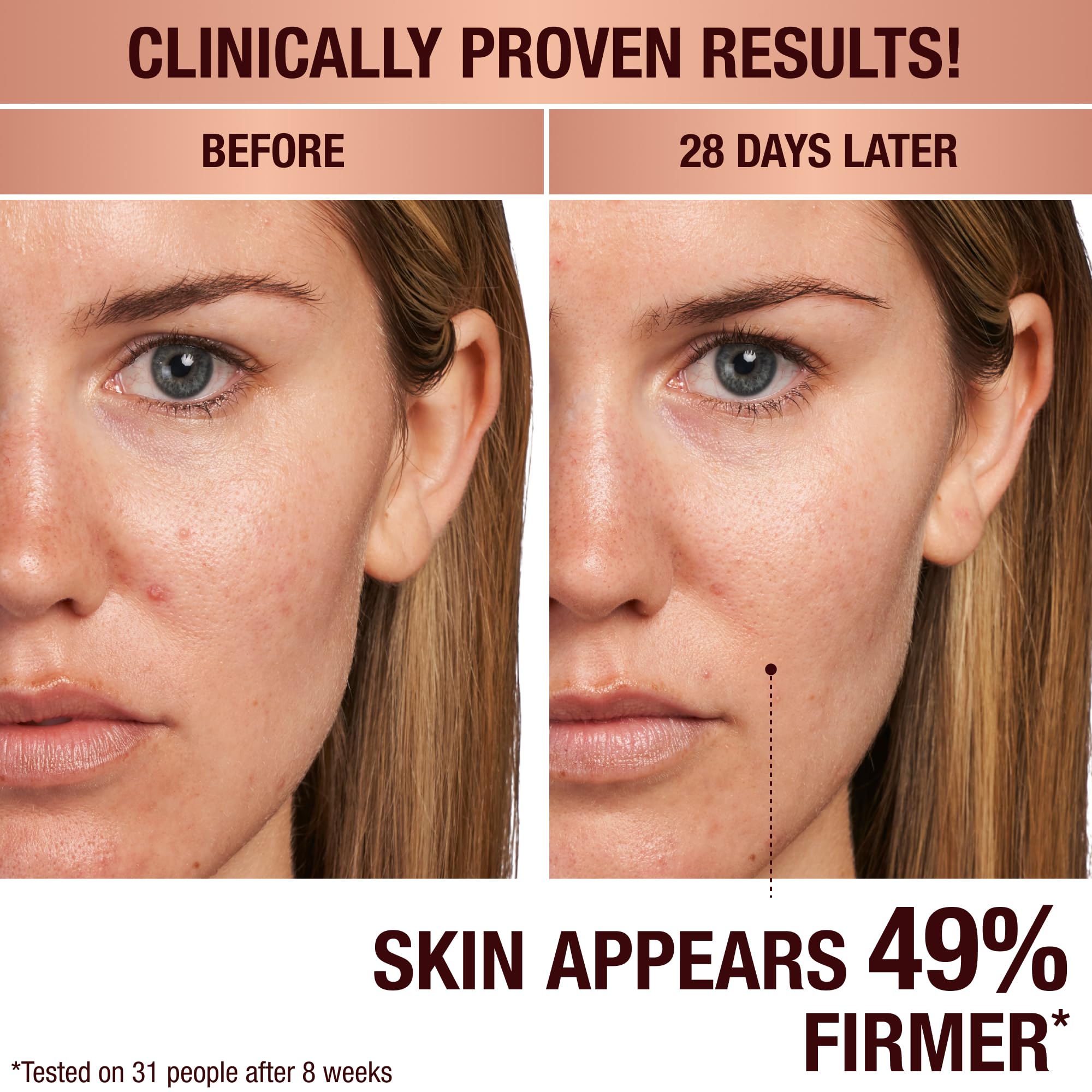 Charlotte Tilbury Magic Face Serum Crystal Elixir - Firming Peptide Serum for Face & Neck - Enriched with Plant Adaptogen Extracts to Help Boost Skin's Barrier Function & Moisture Retention (8ml)