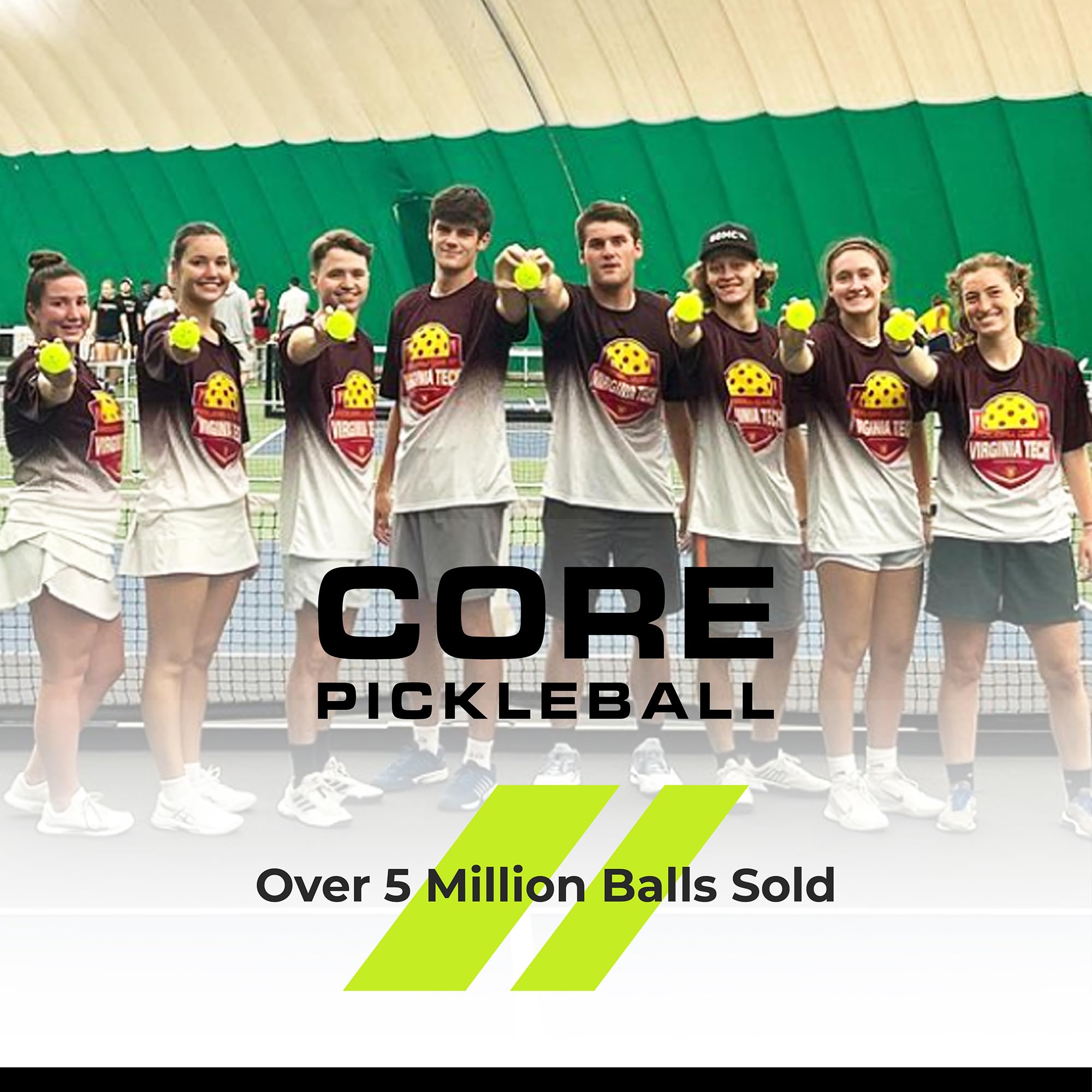 CORE Pickleball Balls for Professionals and All Levels of Play | USA Pickleball Approved Durable Outdoor Pickleball Balls with 40 Holes (12 Pack)