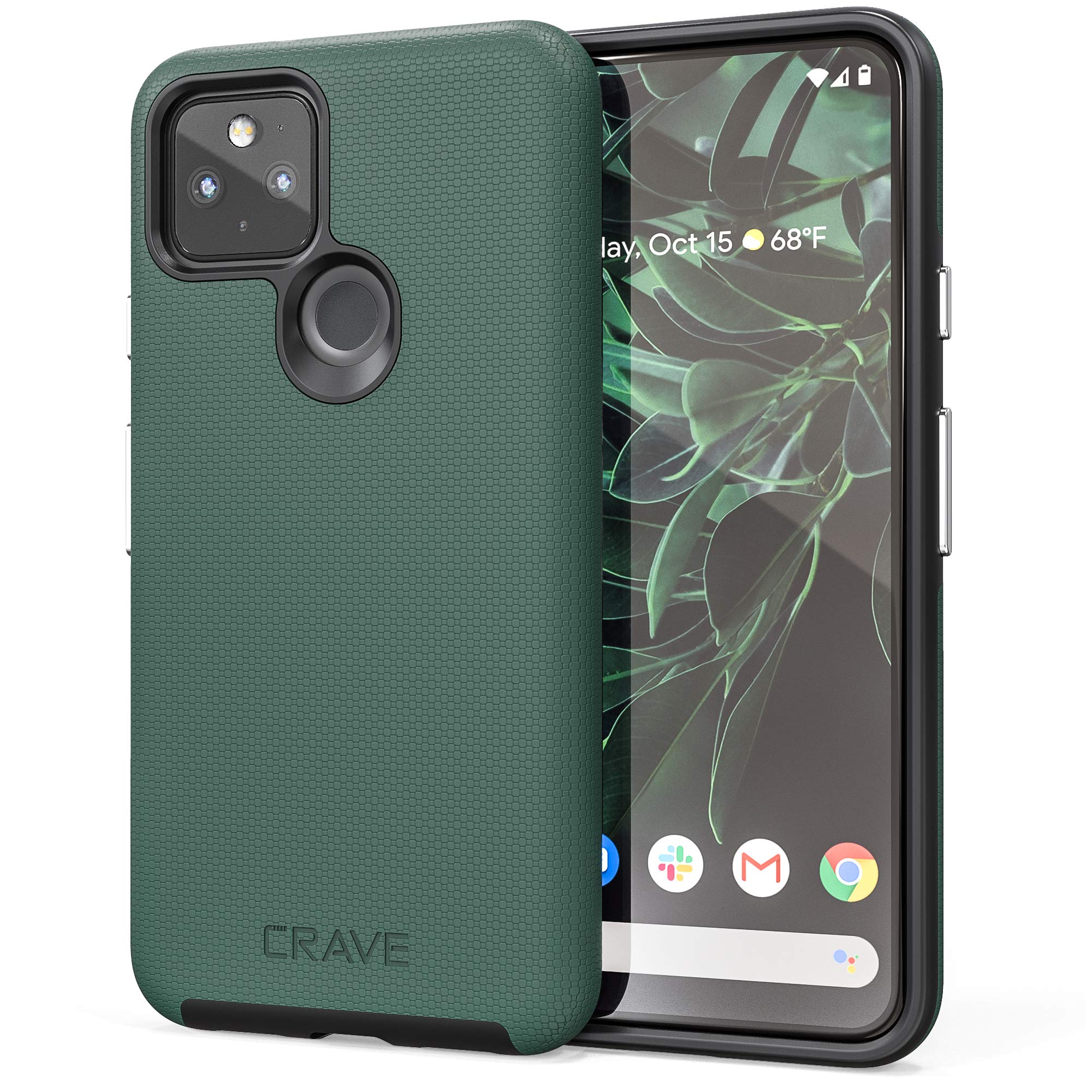 Crave Pixel 5 Case, Dual Guard Protection Series Case for Google Pixel 5 - Forest Green