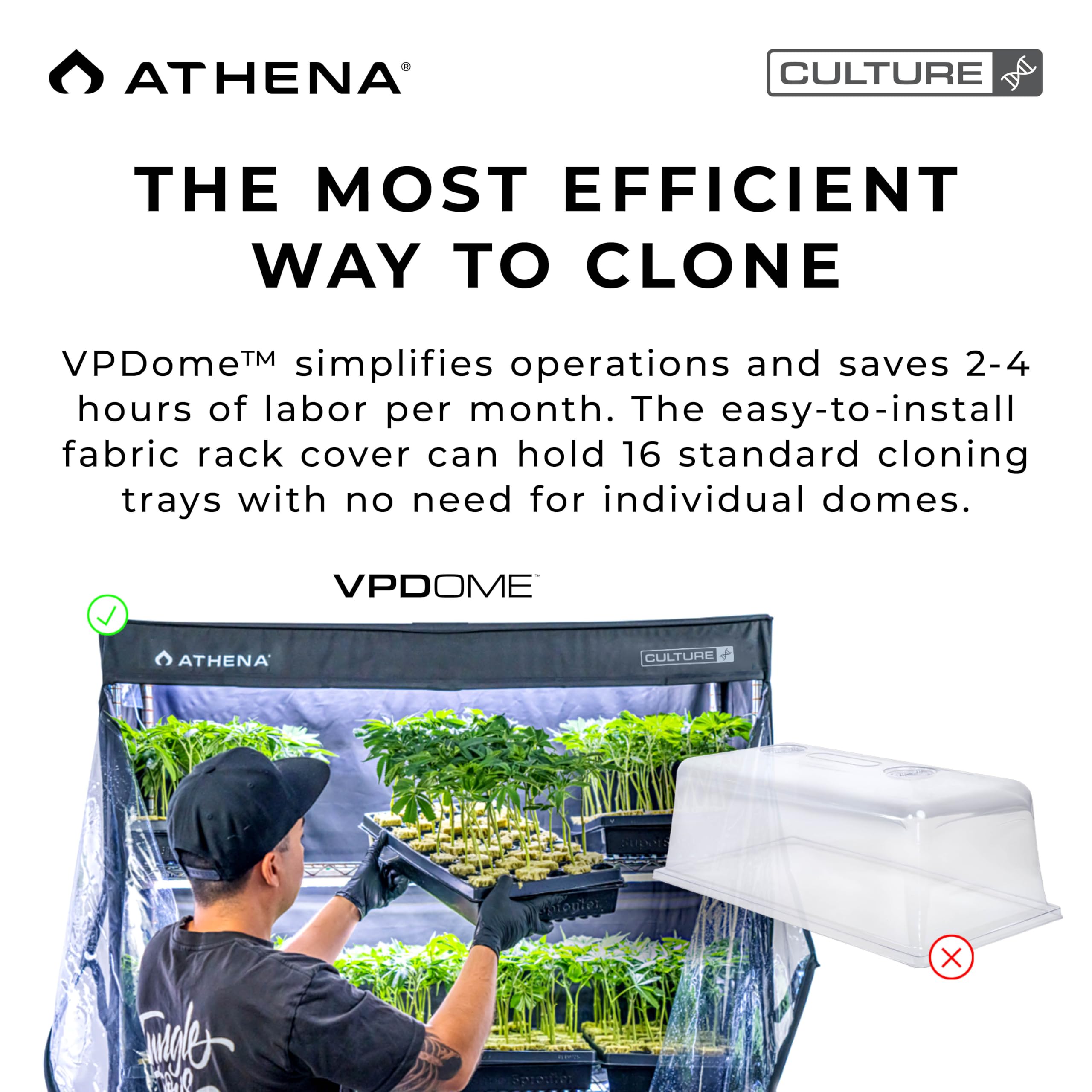 Athena VPDOME Cloning Rack Cover Shelf Accessory | Durable Fabric Dome for Plant Propagation Shelf | Humidity Domes for Propagation, Plant Grow Tent | TC-VPD (Rack Not Included)