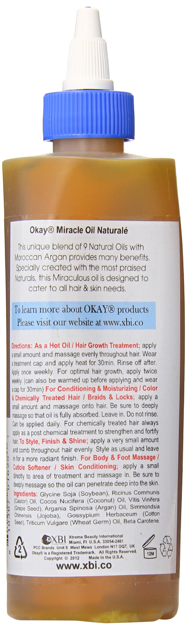 OKAY MIRACLE OIL NATURALE 8oz / 237ml
