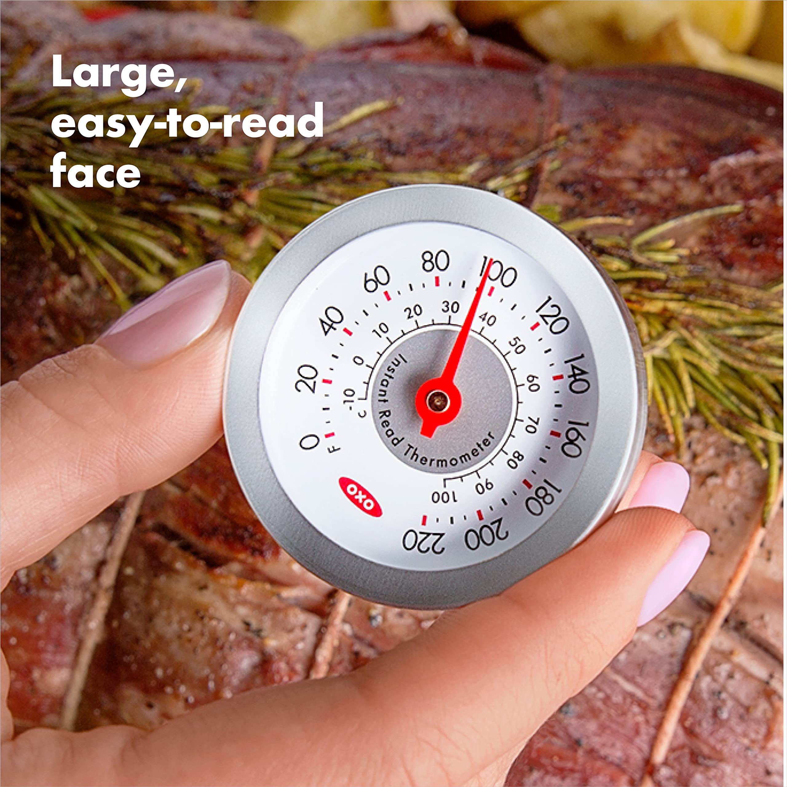 OXO Good Grips Chef's Precision Meat Thermometer, Silver