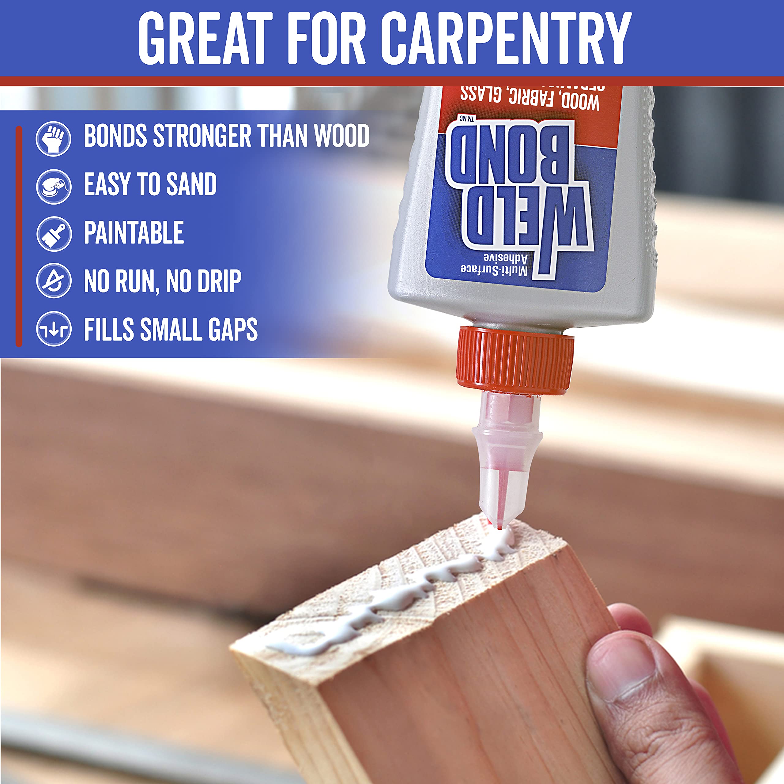Weldbond Multi-Surface, Non-Toxic Glue, Bonds Most Anything! Use as Wood Glue or for Glass Crafts Ceramic Tile Mosaic Porcelain Stone Fabric Carpet Metal & More. 1-Pack of 5.4oz /160ml
