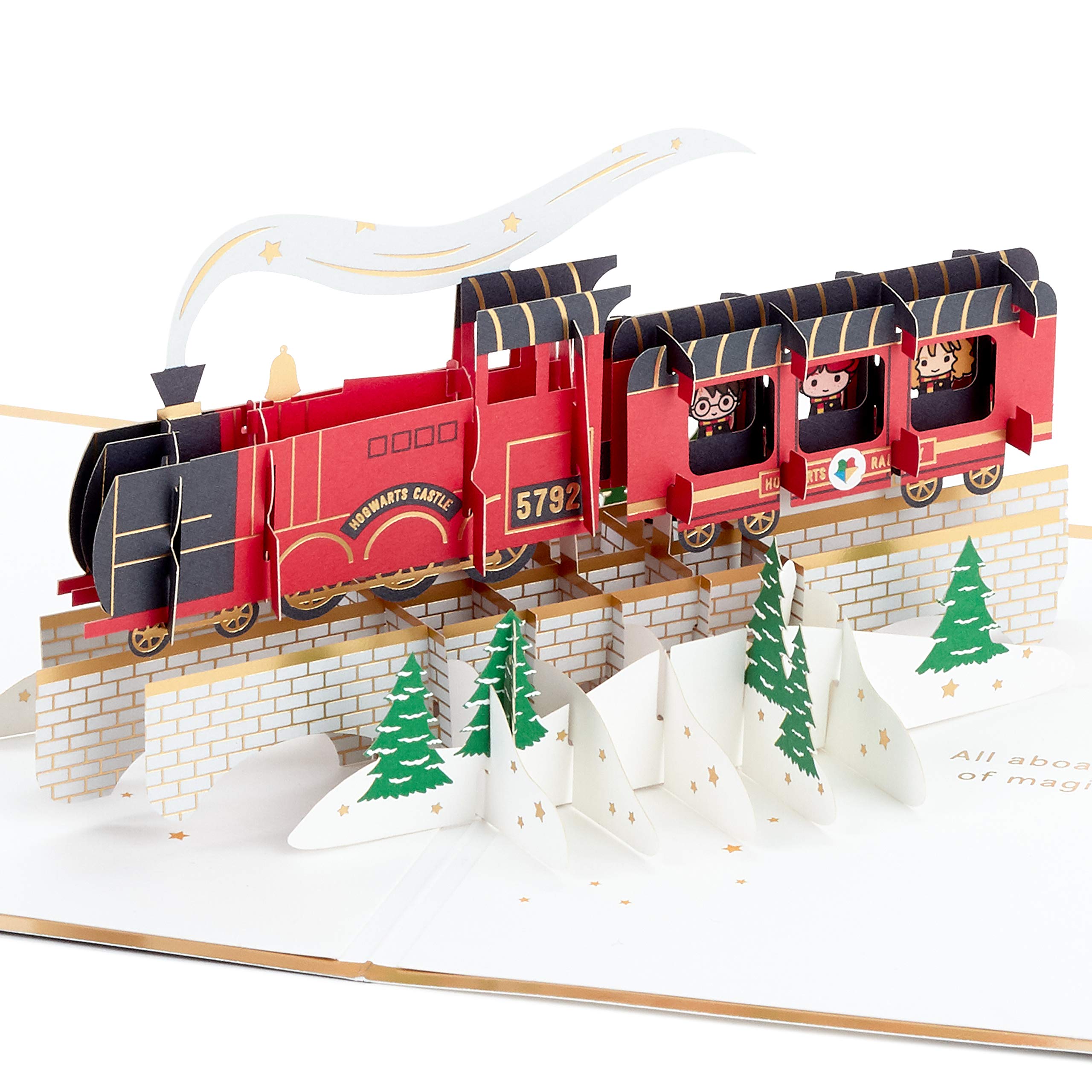 Hallmark Signature Paper Wonder Harry Potter Pop Up Holiday Card (Hogwarts Express)