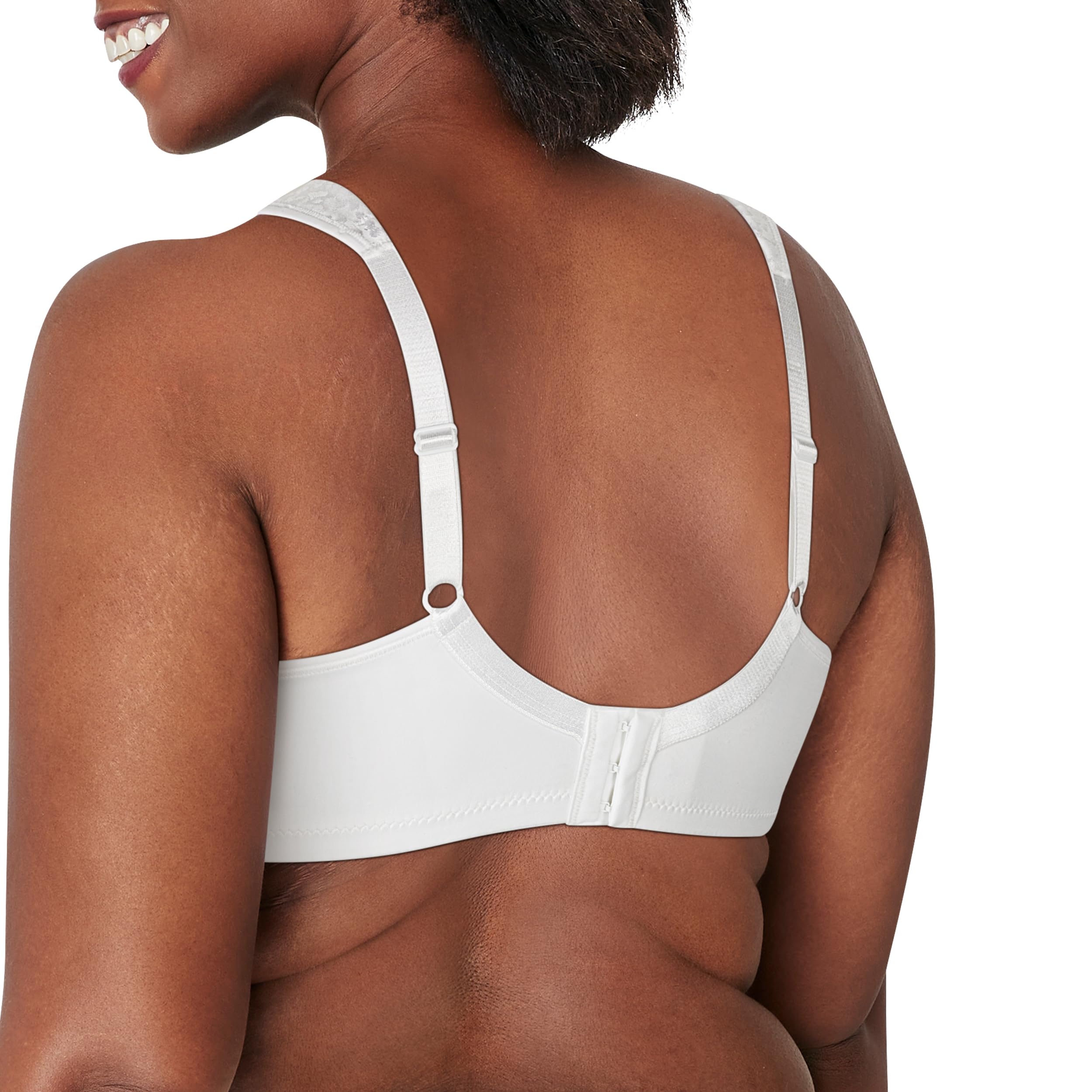 Playtex Women's 18-Hour Ultimate Lift Wireless Full-Coverage Bra, Single or 2-Pack, White Animal