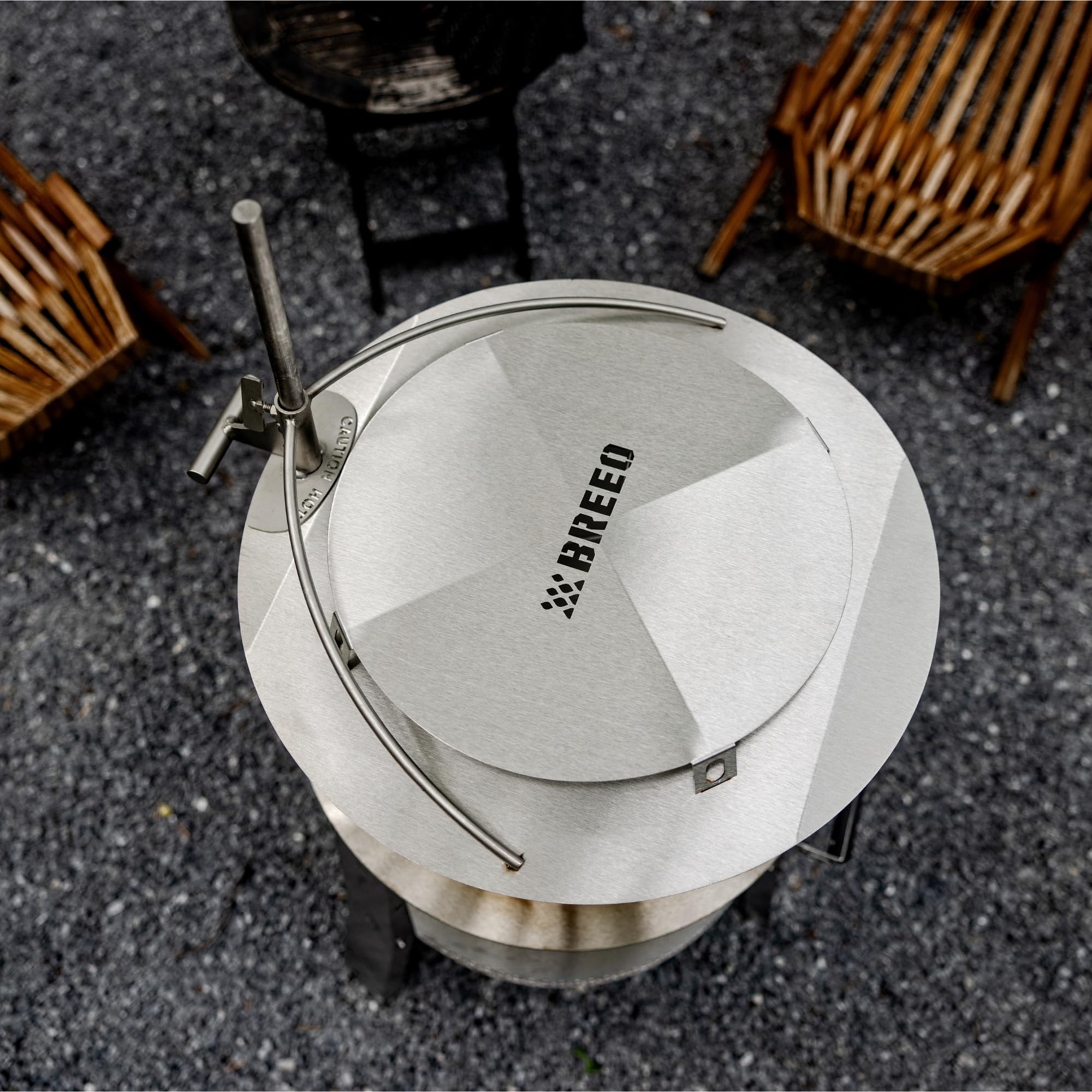 Breeo Outpost™ Heat Deflector X19 / Y Series - Compatible with X19 & Y Series Smokeless Fire Pits - Maximize Hot Airflow - Stainless Steel, USA Made - Live-Fire Cooking Accessory (Heat Deflector ONLY)