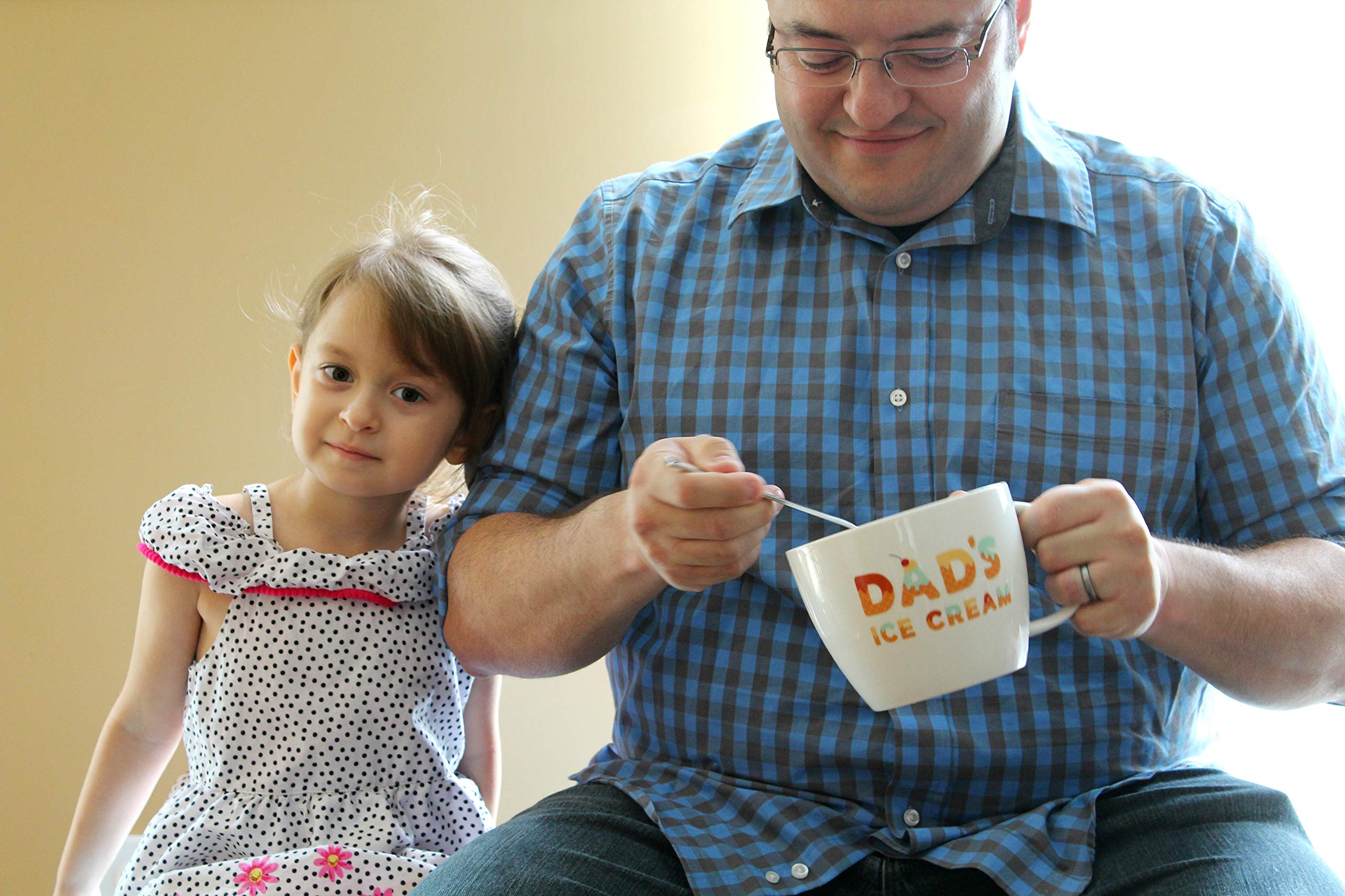 Josephine on Caffeine Gifts for Dad –Dad’s Ice Cream Bowl and Engraved Spoon Dad’s Ice Cream Shovel – Ideal Father’s Day Gift, Christmas Gift or Birthday Gift (Dad)