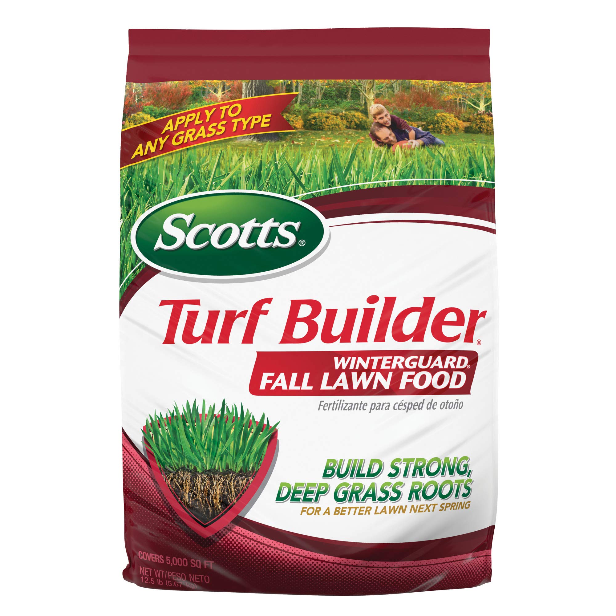 Scotts Turf Builder WinterGuard Fall Lawn Fertilizer for All Grass Types, 5,000 sq. ft., 12.5 lbs.