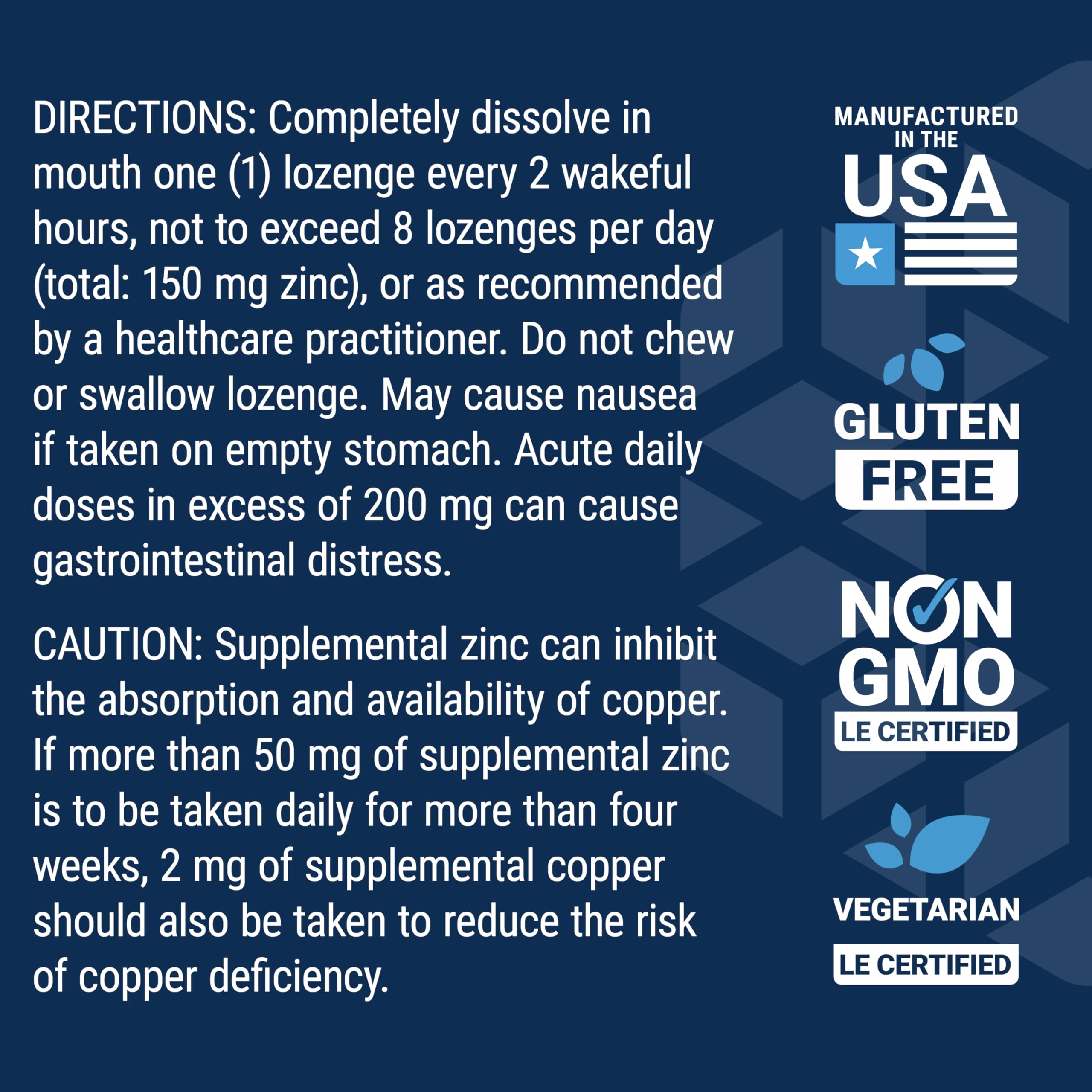 Life Extension Enhanced Zinc Lozenges, zinc Acetate, Optimal Immune Support, Strong Immune Response, Ionic zinc, Non-GMO, Gluten-Free, Vegetarian, 30 lozenges