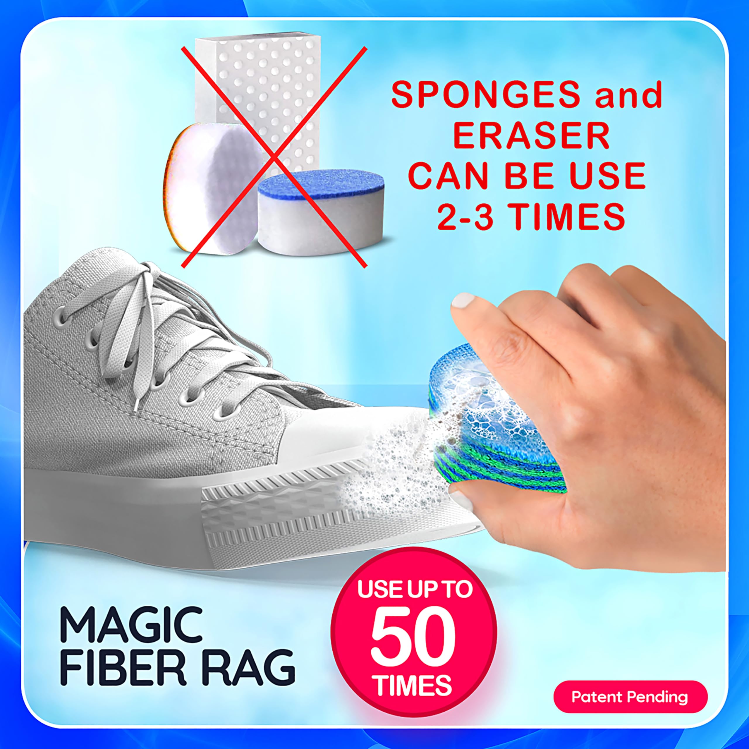 Instant Shoe Cleaner- Sneaker Sole Cleaner Stain Remover- Shoe Eraser (1 Pack)