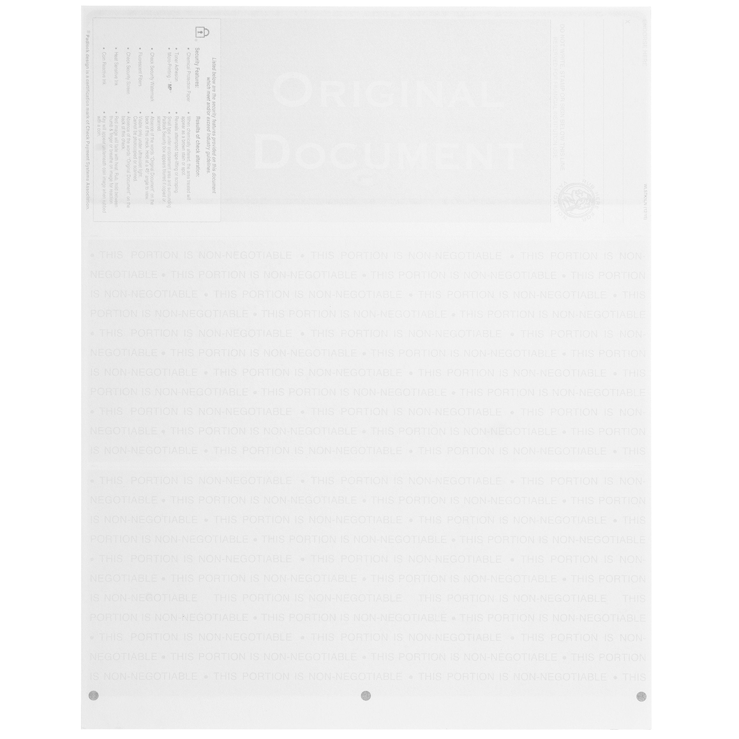 500 Blank Check Stock - Designed for Secure Computer Printed Checks with Quickbooks, and more - Blue Linen Pattern- 500 Sheets - 8.5 Inch x 11 Inch