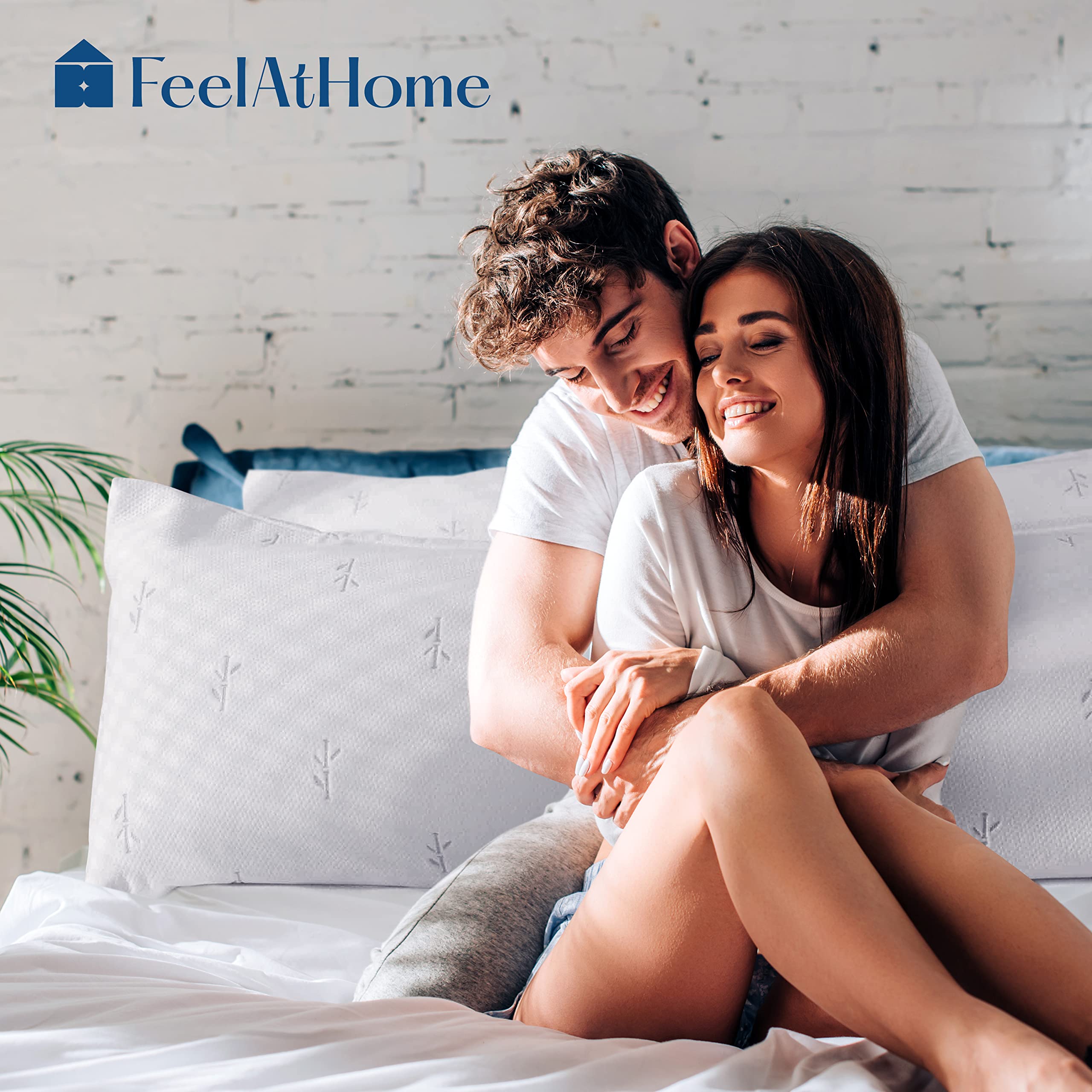 FeelAtHome 65% Polyester and 35% Rayon Derived from Bamboo Cooling Pillow Cover Waterproof - 20 x 54 Inches (Body Pillow) - Very Soft & Comfortable Zippered Pillow Cover Pillowcase