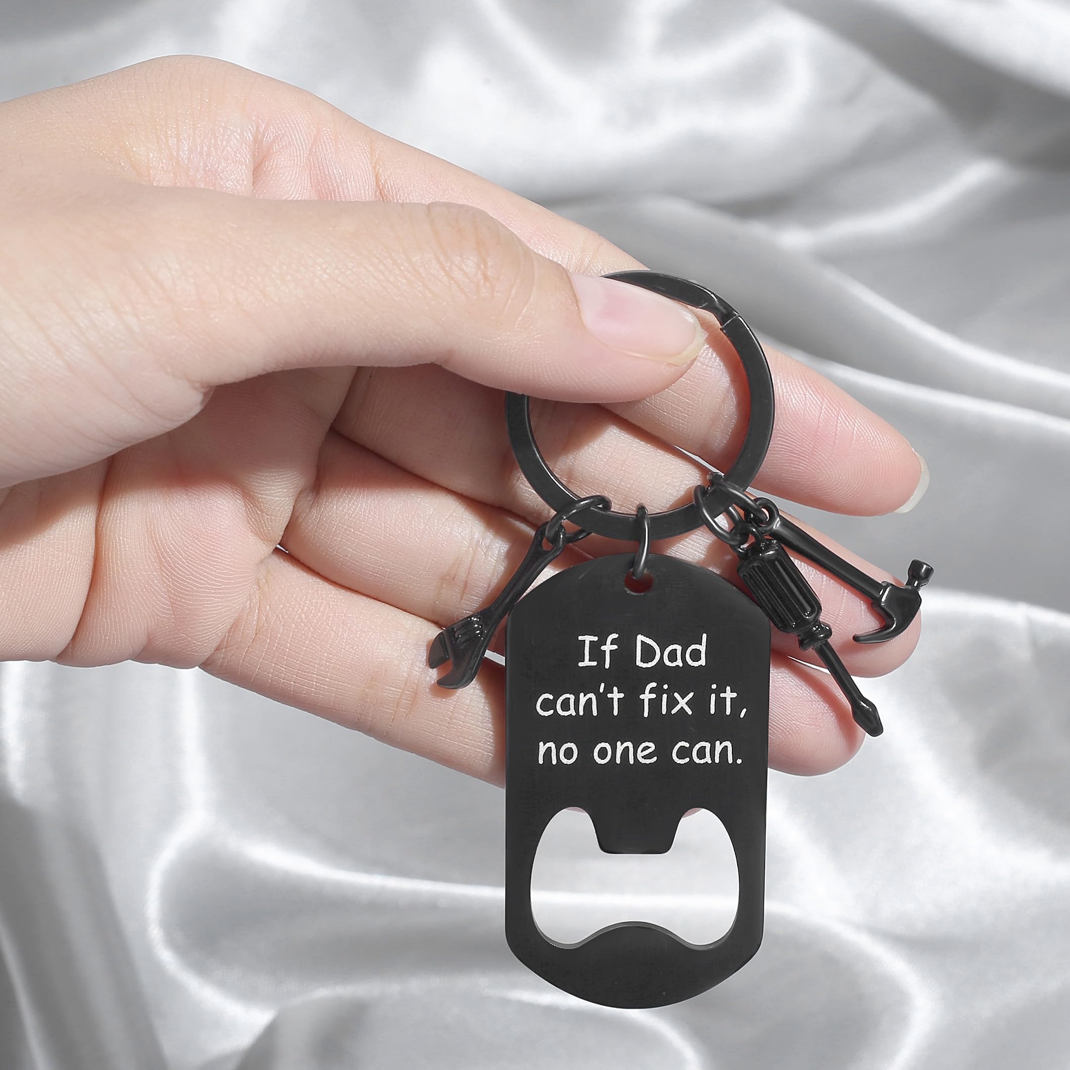 MAIBAOTA Dad Keychain Dad Birthday Gifts Fathers Day Birthday Gifts for Dad from Son Daughter Cool Stuff Keyring Presents for Daddy Papa