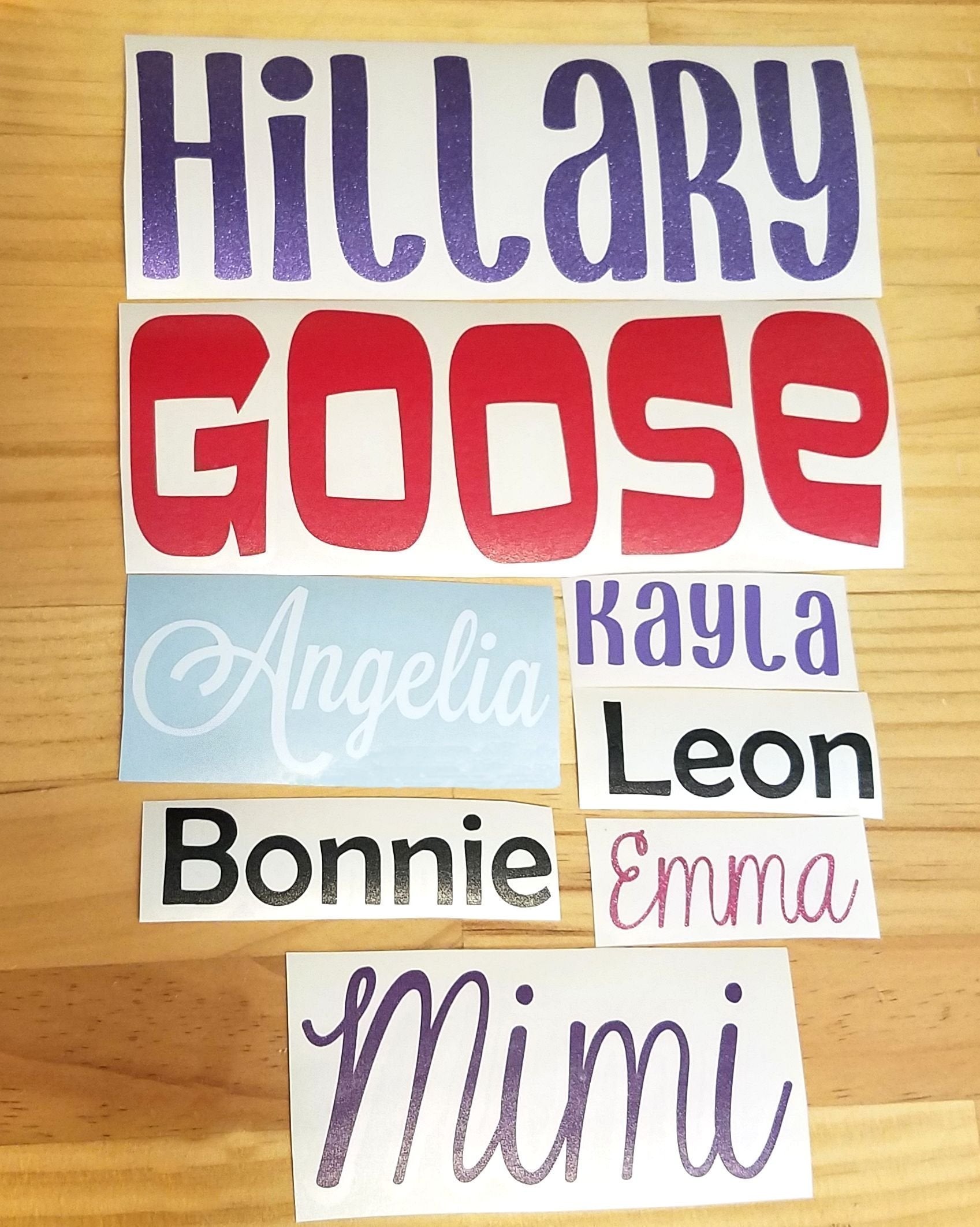 Name or Word Decal - Personalized - Solid and Glitter Color Choices - Custom - Choose Size, Font, and Color - Adhesive Die Cut Vinyl Lettering for Cup, Tumbler, Car Window, Laptop, Boat, Vehicle