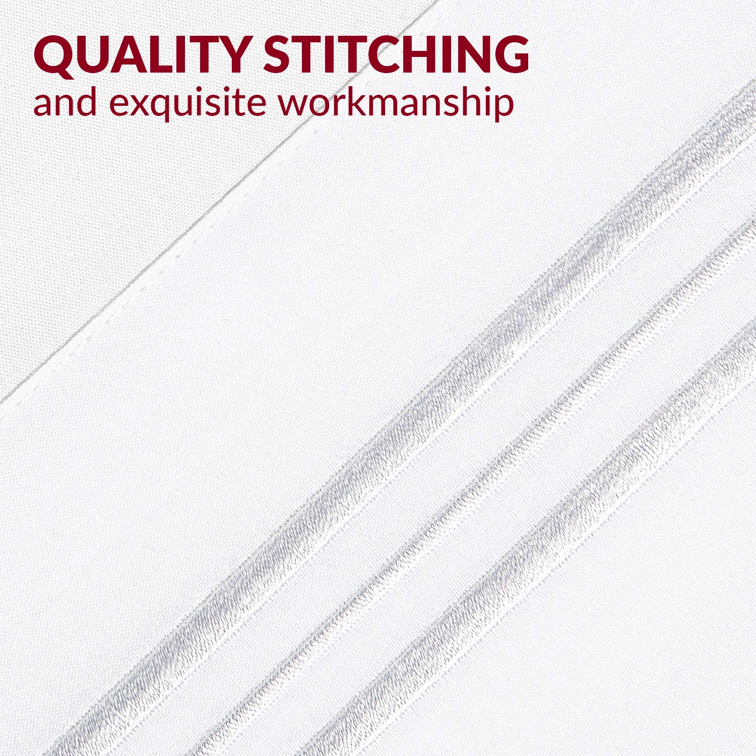 Mellanni Pillow Cases Set - 4 PC Iconic Collection Pillowcases - Hotel Luxury, Extra Soft, Cooling Pillow Covers - Wrinkle, Fade, Stain Resistant (King 20" x 40", White)