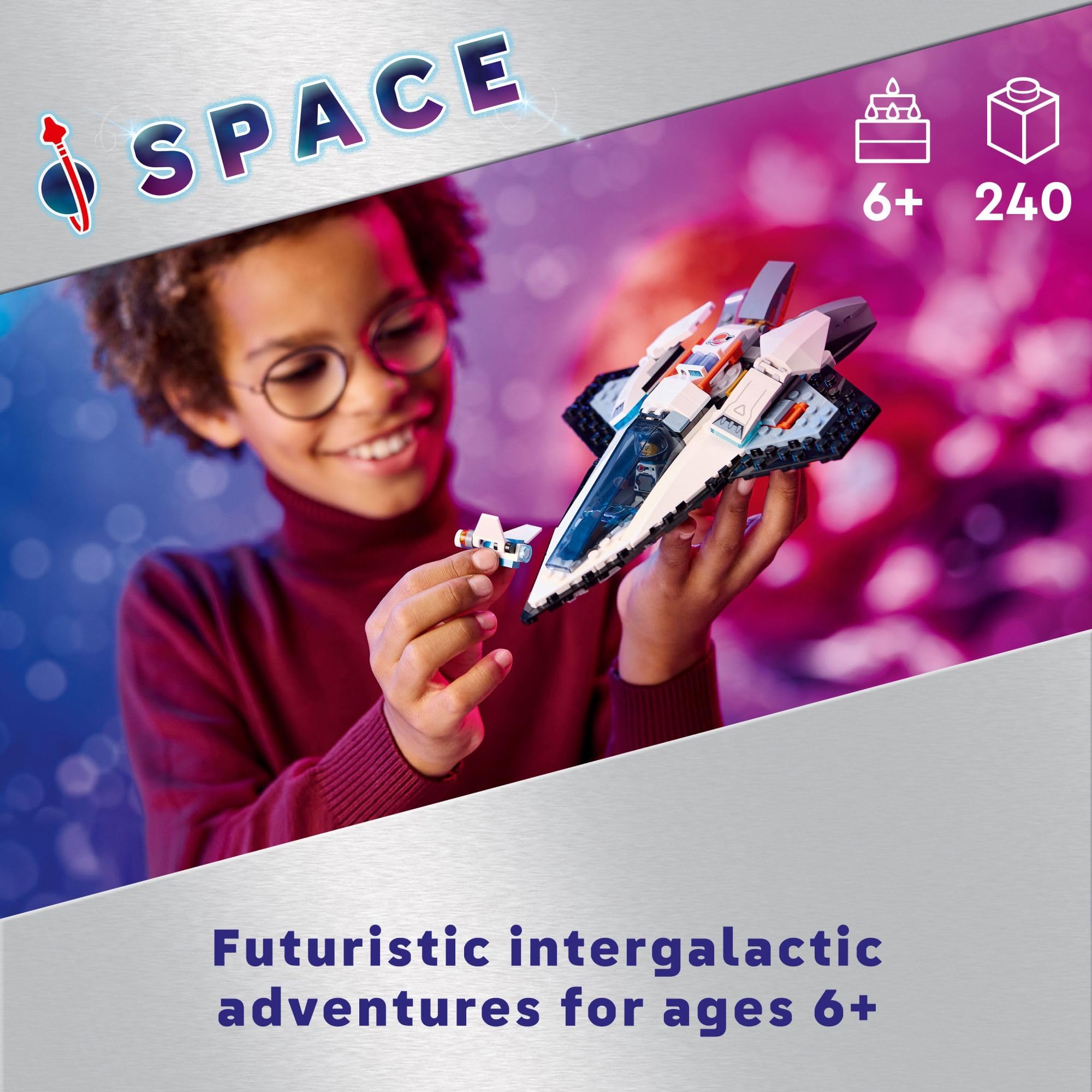 LEGO City Interstellar Spaceship Toy for Kids, Creative Play Space Toy, Building Set with Spacecraft Model, Drone, and Astronaut Figure, Building Toy for Boys, Girls and Kids Ages 6 and Up, 60430