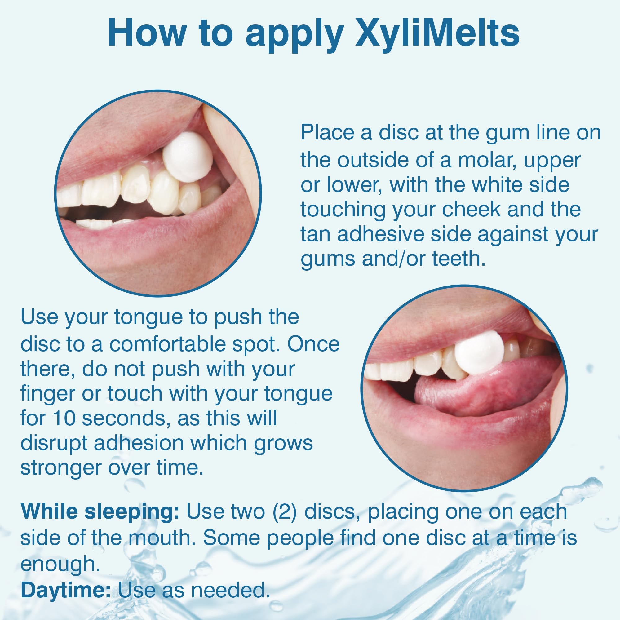 OraCoat XyliMelts Dry Mouth Relief Oral Adhering Discs, Slightly Sweet with Xylitol, for Dry Mouth, Stimulates Saliva, Non-Acidic, Day and Night Use, Time Release for up to 8 Hours, 100 Count