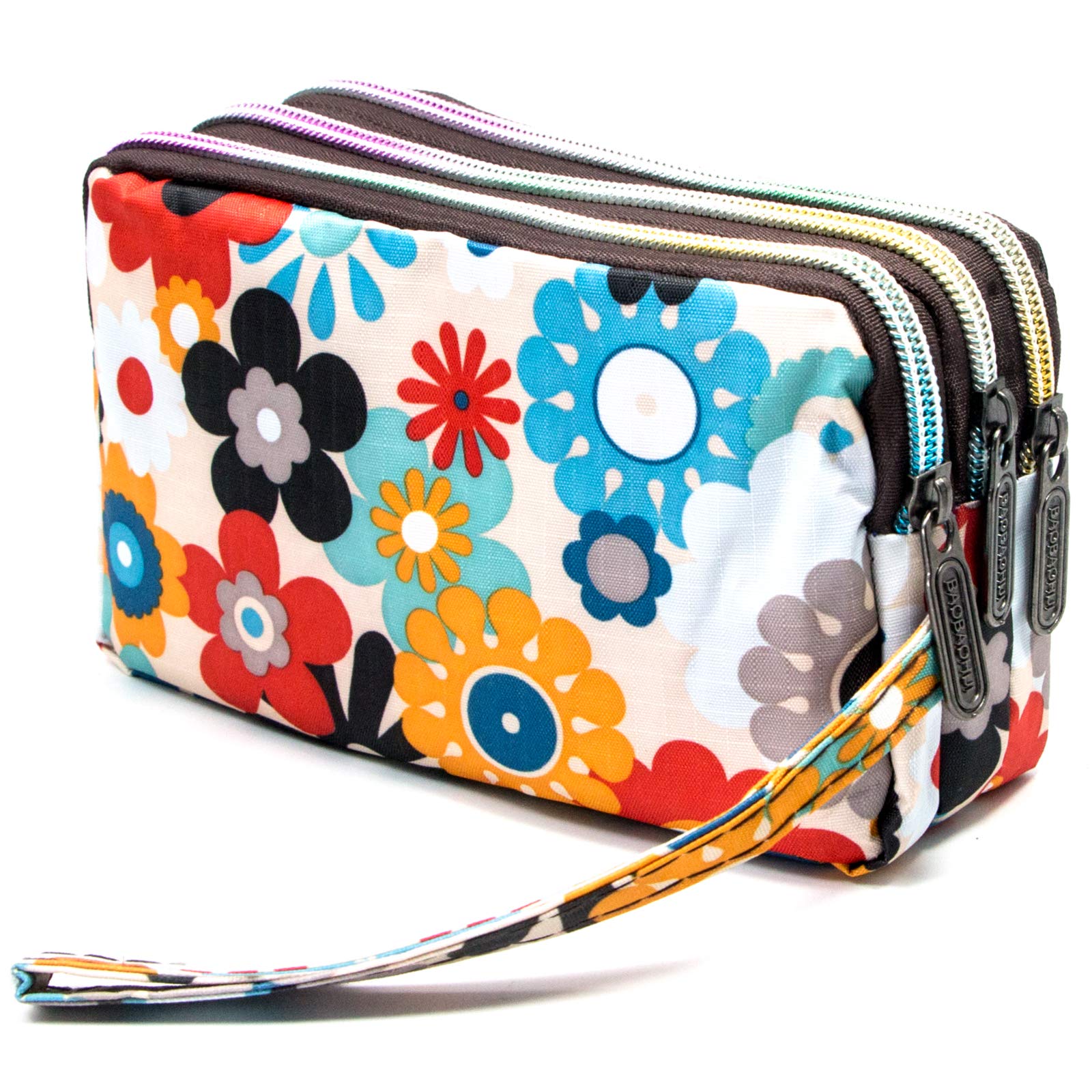 BIAOTIE Large Capacity Wristlet Wallet - Women Printed Nylon Waterproof Handbag Clutch Purse (F-08)