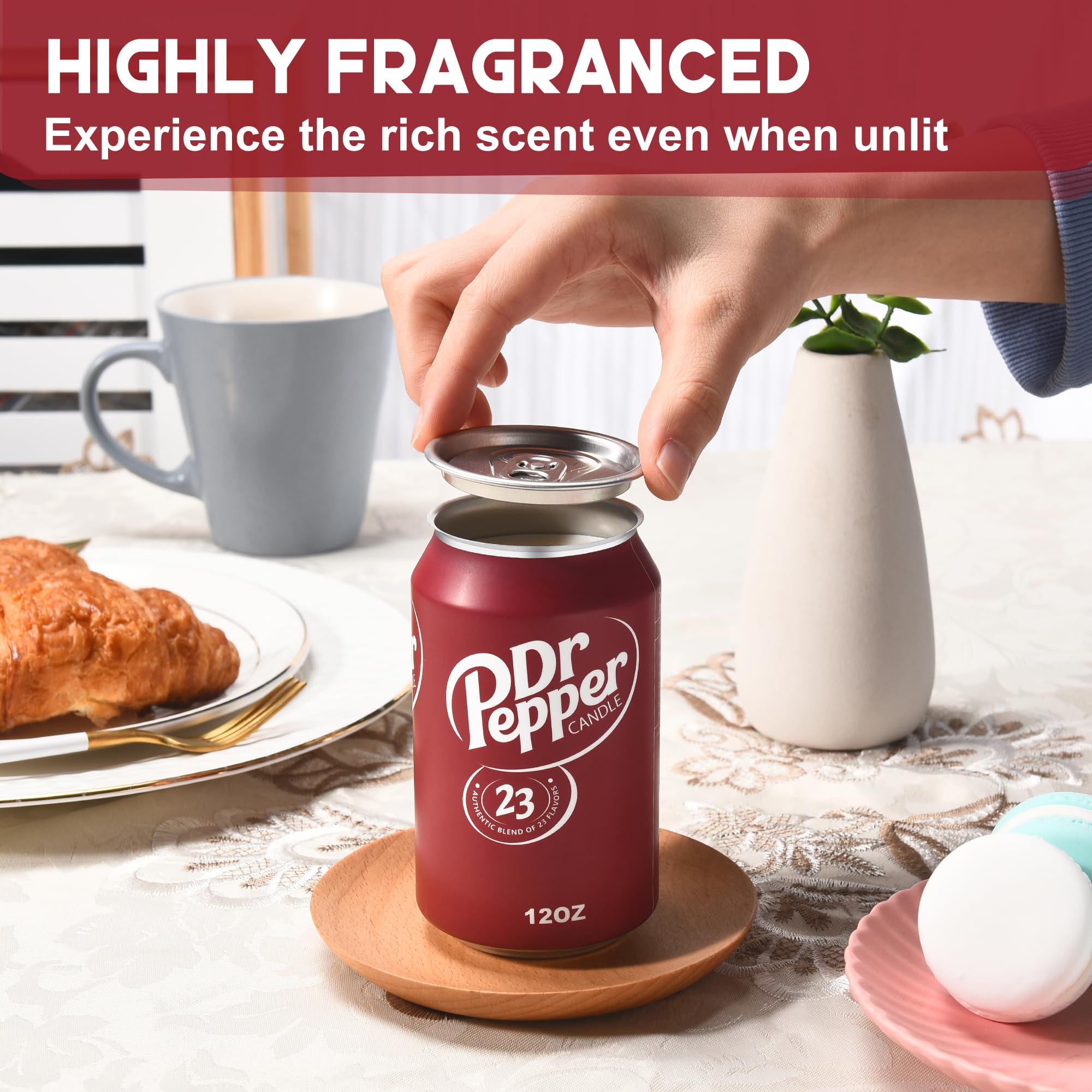 Doctor Pepper Candle - Smells Like The Real Soda - Cute Candles for Cool Gifts - Funny Candles for Any Occasion - Cute Things for Aesthetic Room Decor - Cool Candles for Cool Things - Trendy Candles