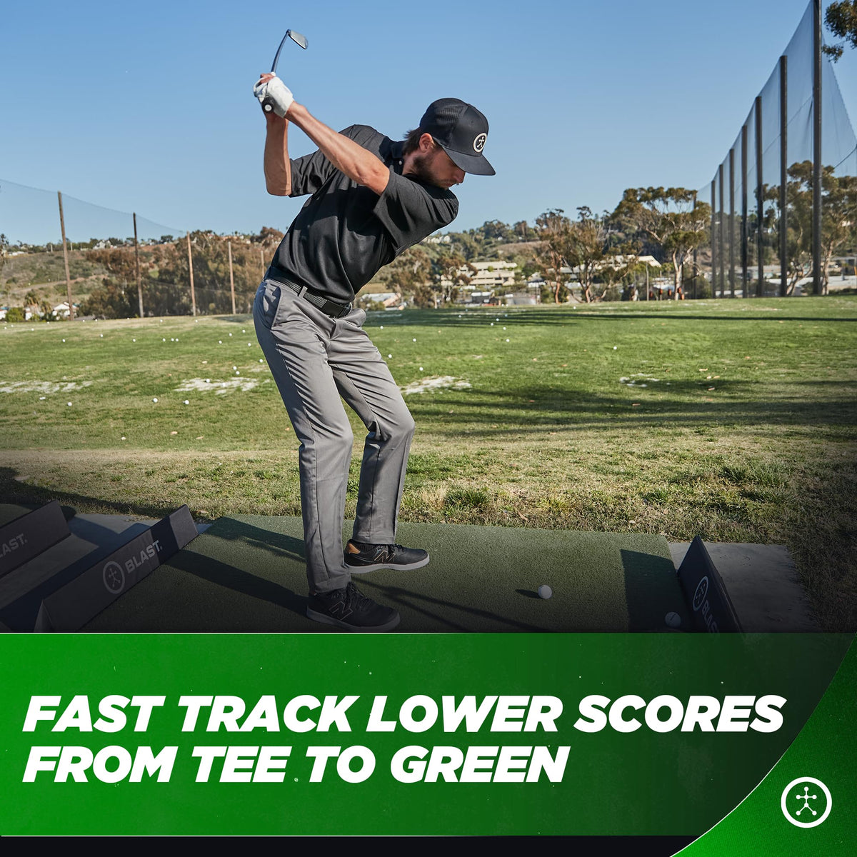 Blast Golf Swing & Stroke Analyzer - Lower Your Scores from tee to Green - Real-time Feedback, Swing Metrics, Video Capture Highlights, Track Performance (gen3 Sensor)