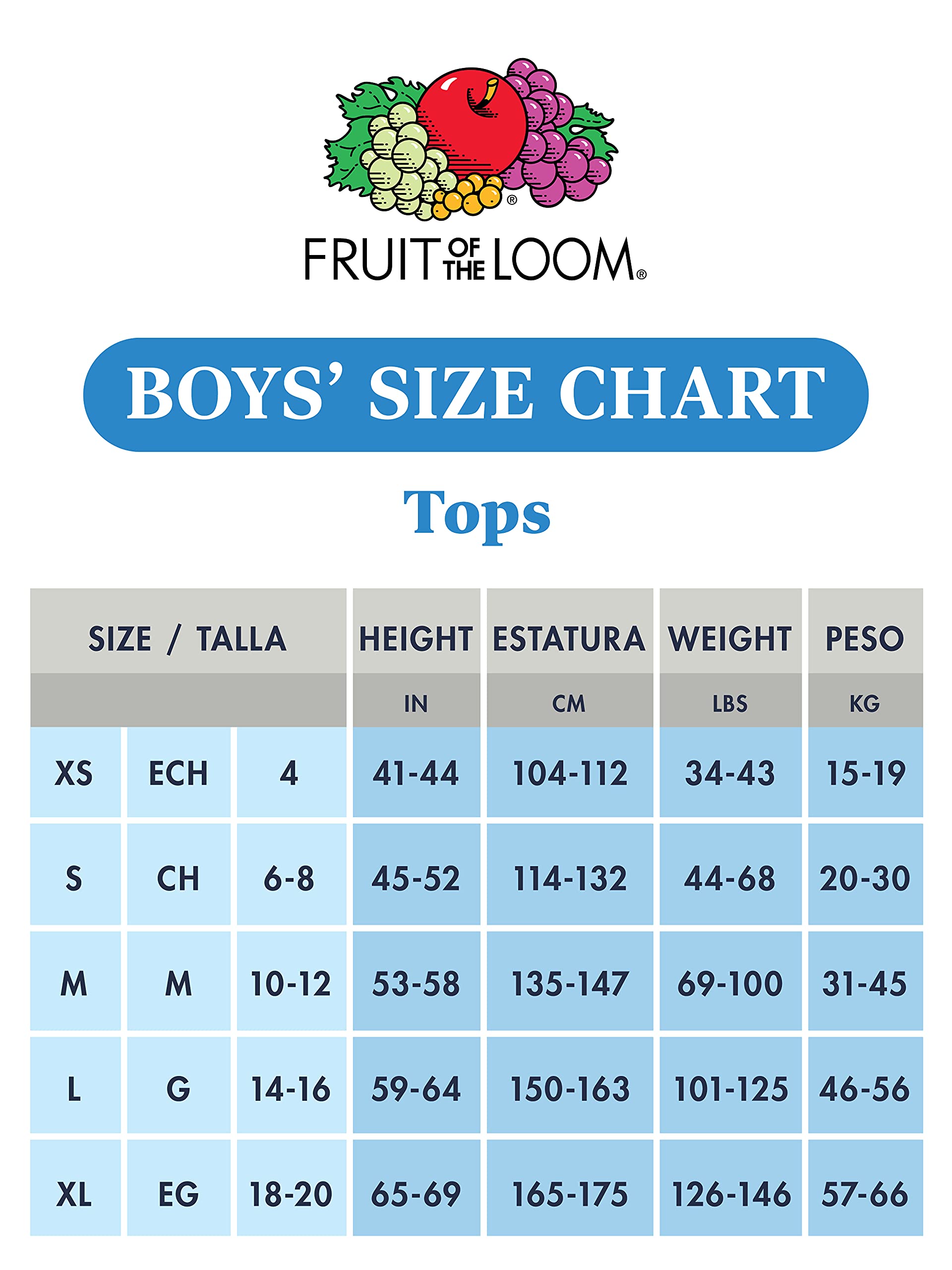 Fruit Of The Loom Boys Eversoft Cotton Undershirts, T Shirts & Tank Tops Underwear, T Shirt - Boys - 5 Pack - White, Medium US