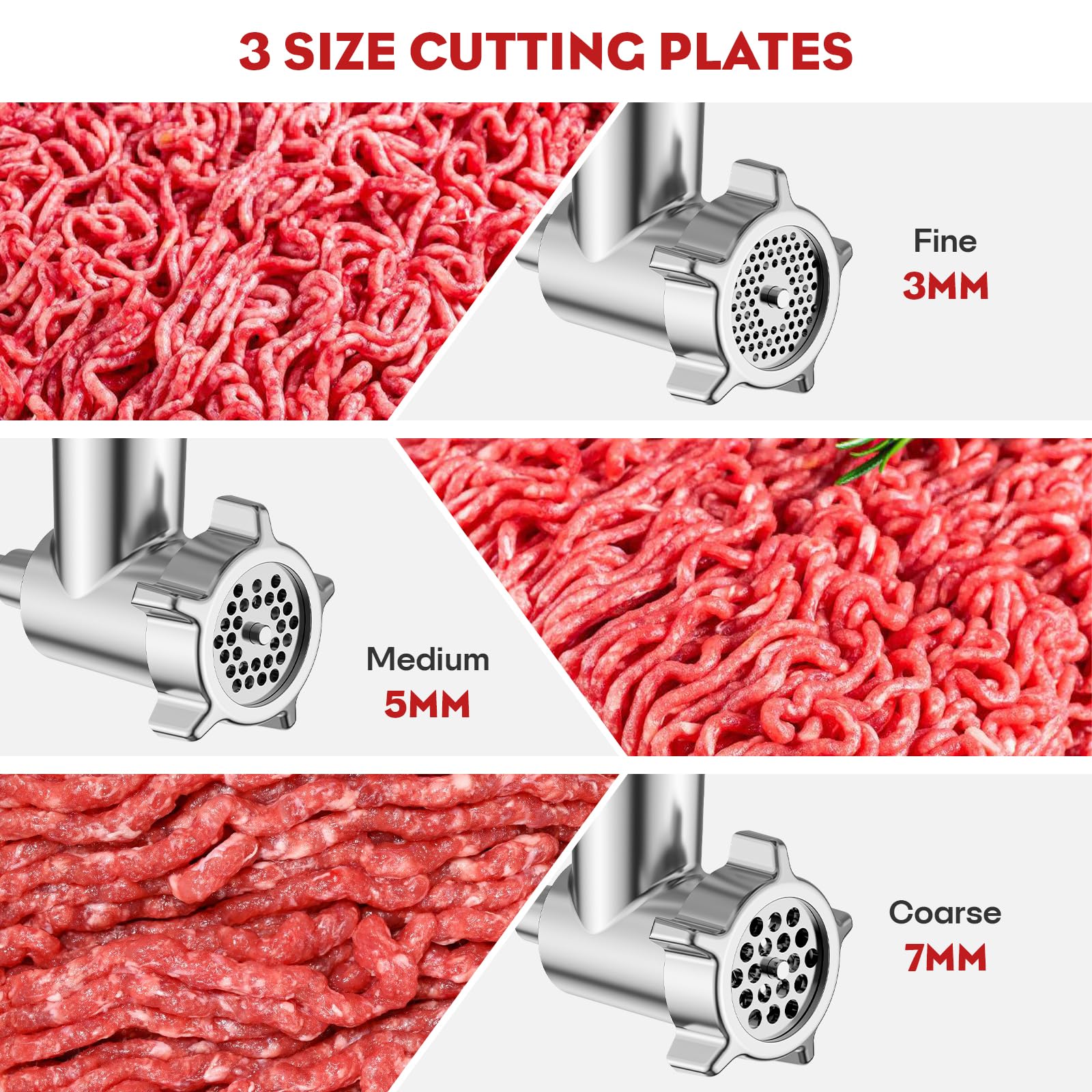 Meat Grinder & Stainless Steel Slicer Shredder Attachment for KitchenAid Stand Mixer, Meat Grinder Attachment with Sausage Stuffing Set and Salad Machine, As kitchen aid accessories and attachments