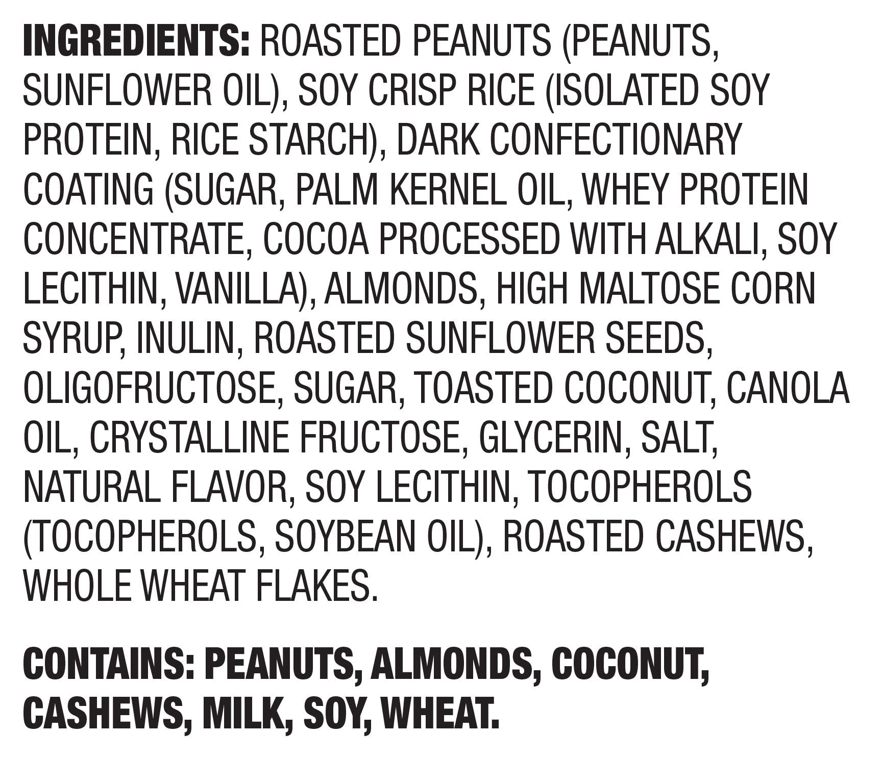 Amazon Brand - Happy Belly Protein Chewy Bars, Peanut, Almond and Dark Chocolate, 5 Count (Pack of 6)