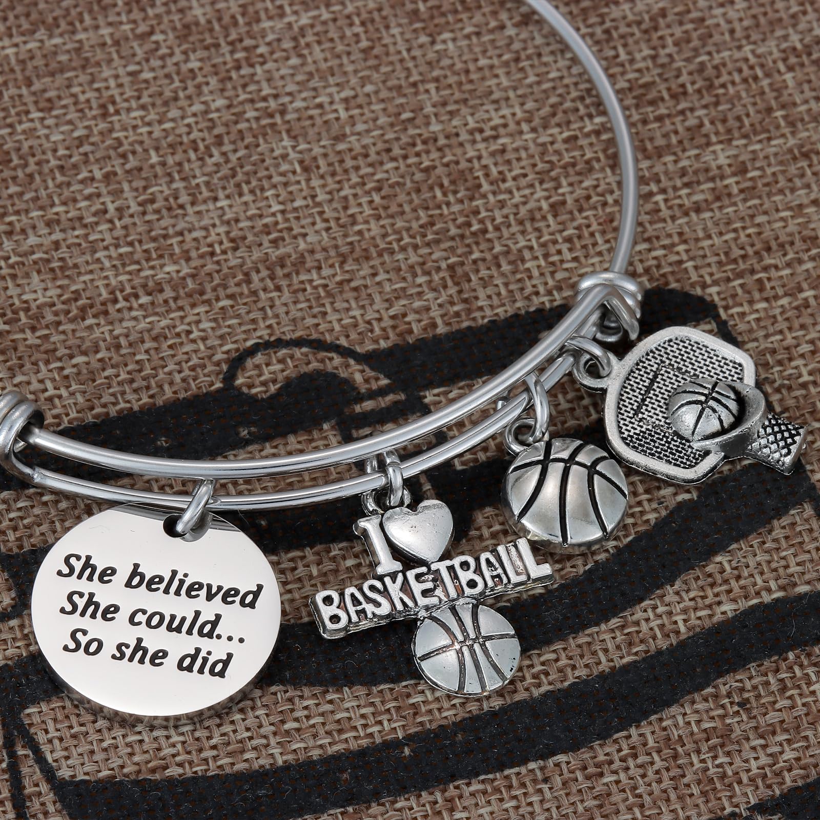 Basketball Bracelet Gifts for Women Basket Ball Lovers Basketball Team Bracelet